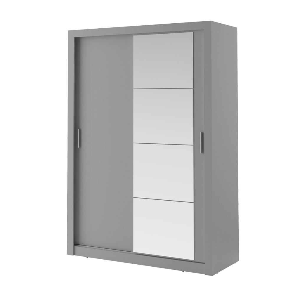 Szafa Arti 150 cm z jednym lustrem Szary  - zdjęcie 1