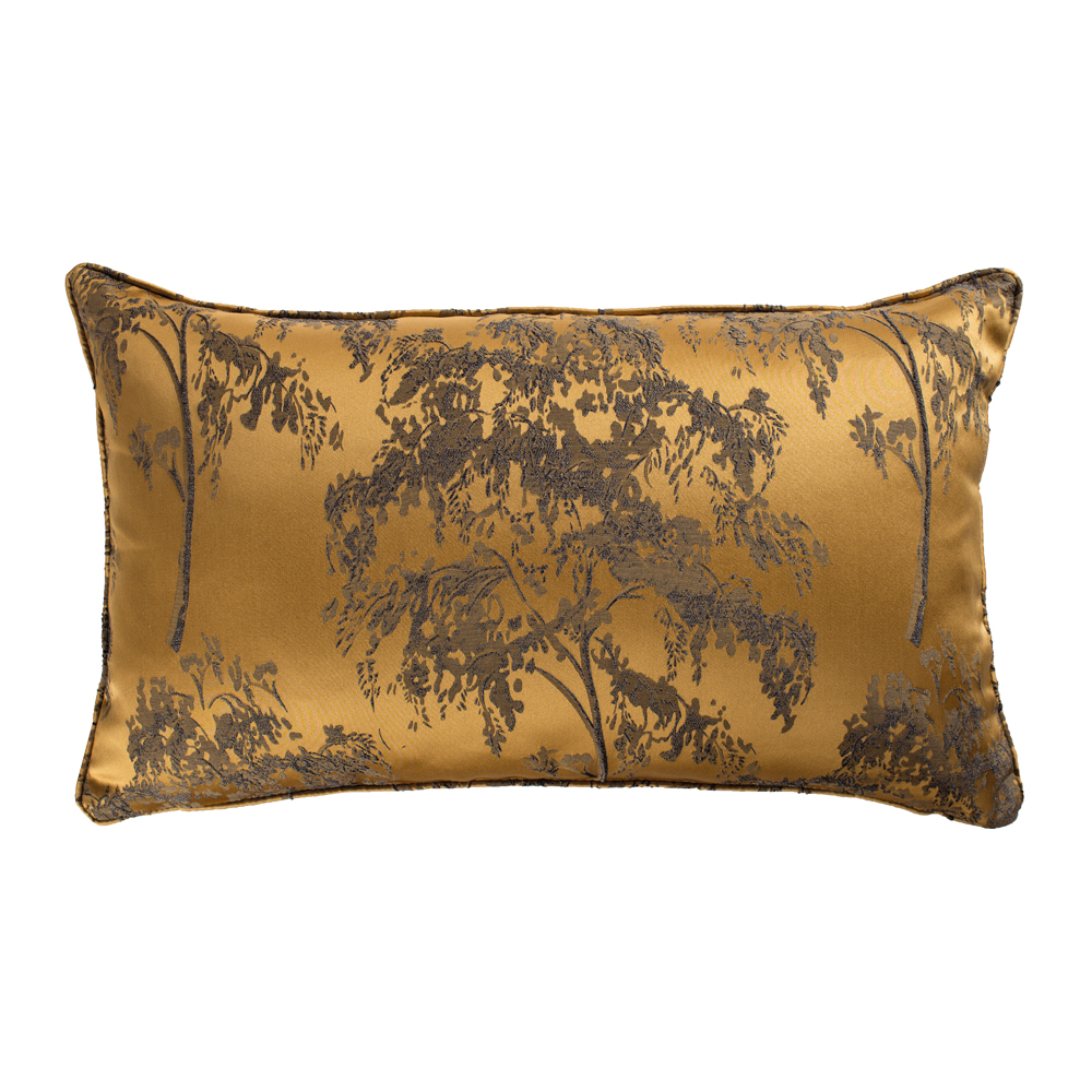 Poduszka dekoracyjna Galangat 30x50 cm czarna z wzorem - zdjęcie 1