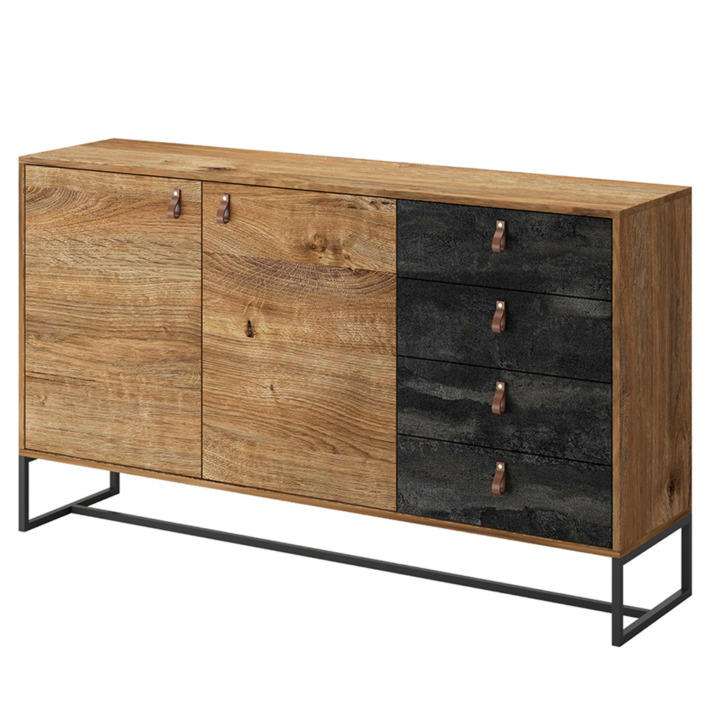 Komoda Herbet dwudrzwiowa z czterema szufladami - zdjęcie 1