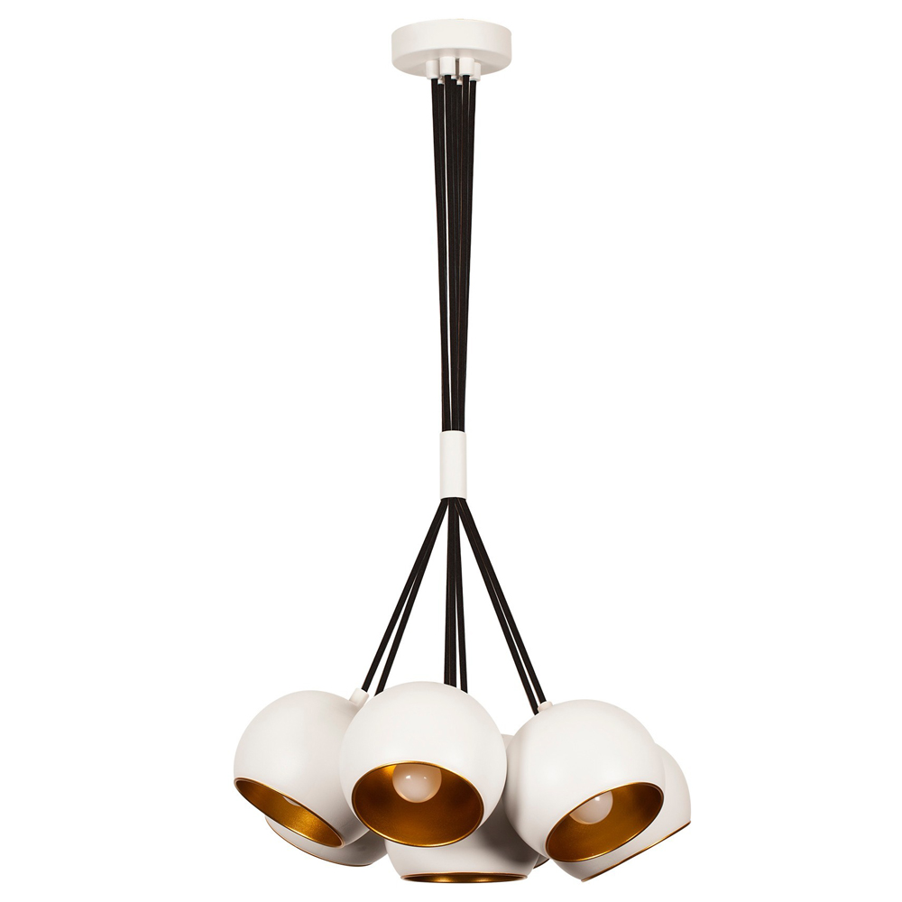 Lampa wisząca Rientaki x5 kule biała - zdjęcie 1
