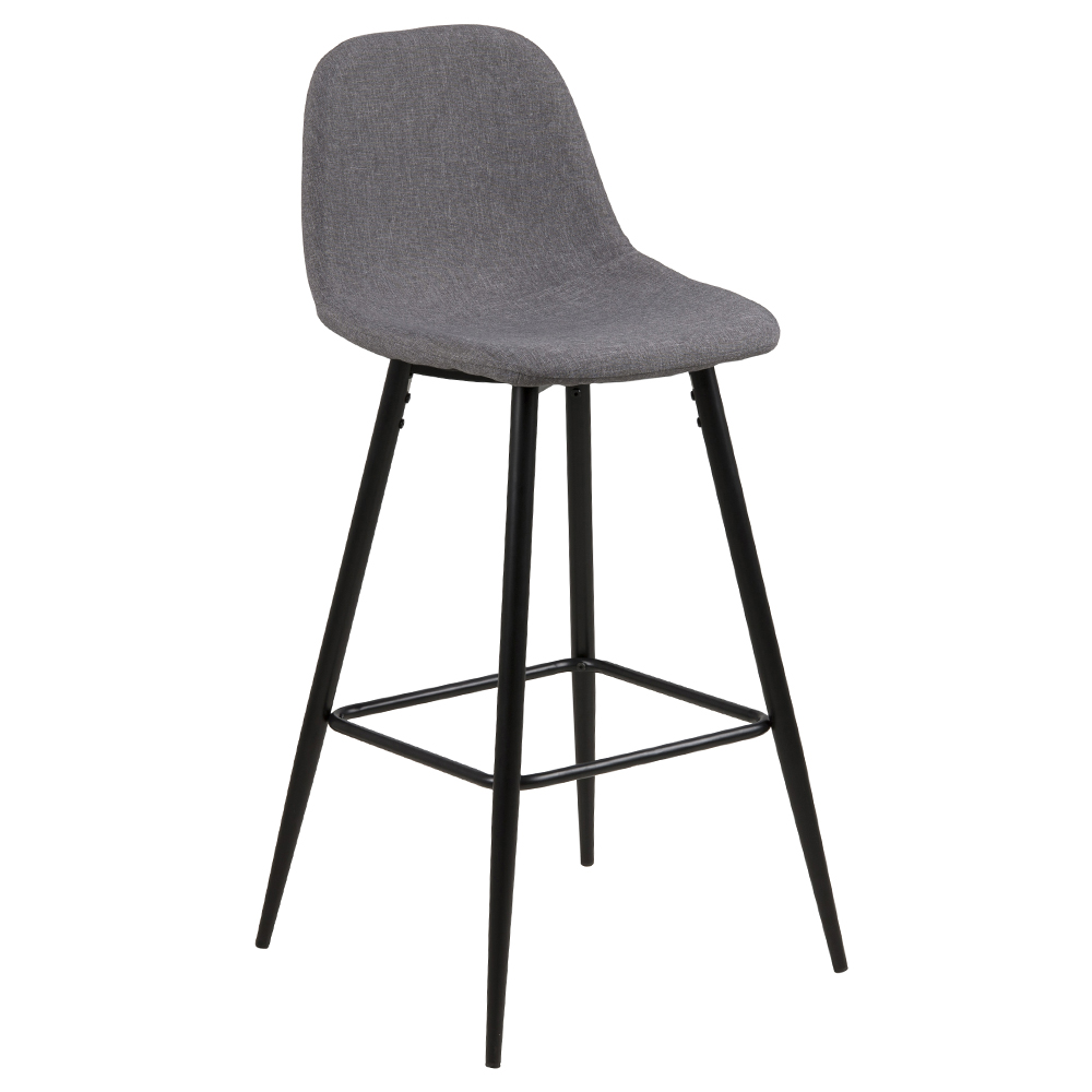 Hoker tapicerowany Zakomo jasnoszary na czarnych nóżkach - zdjęcie 1