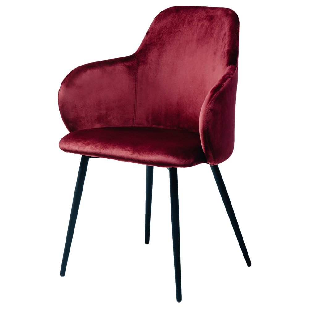 Krzesło tapicerowane Mandolisa bordowe