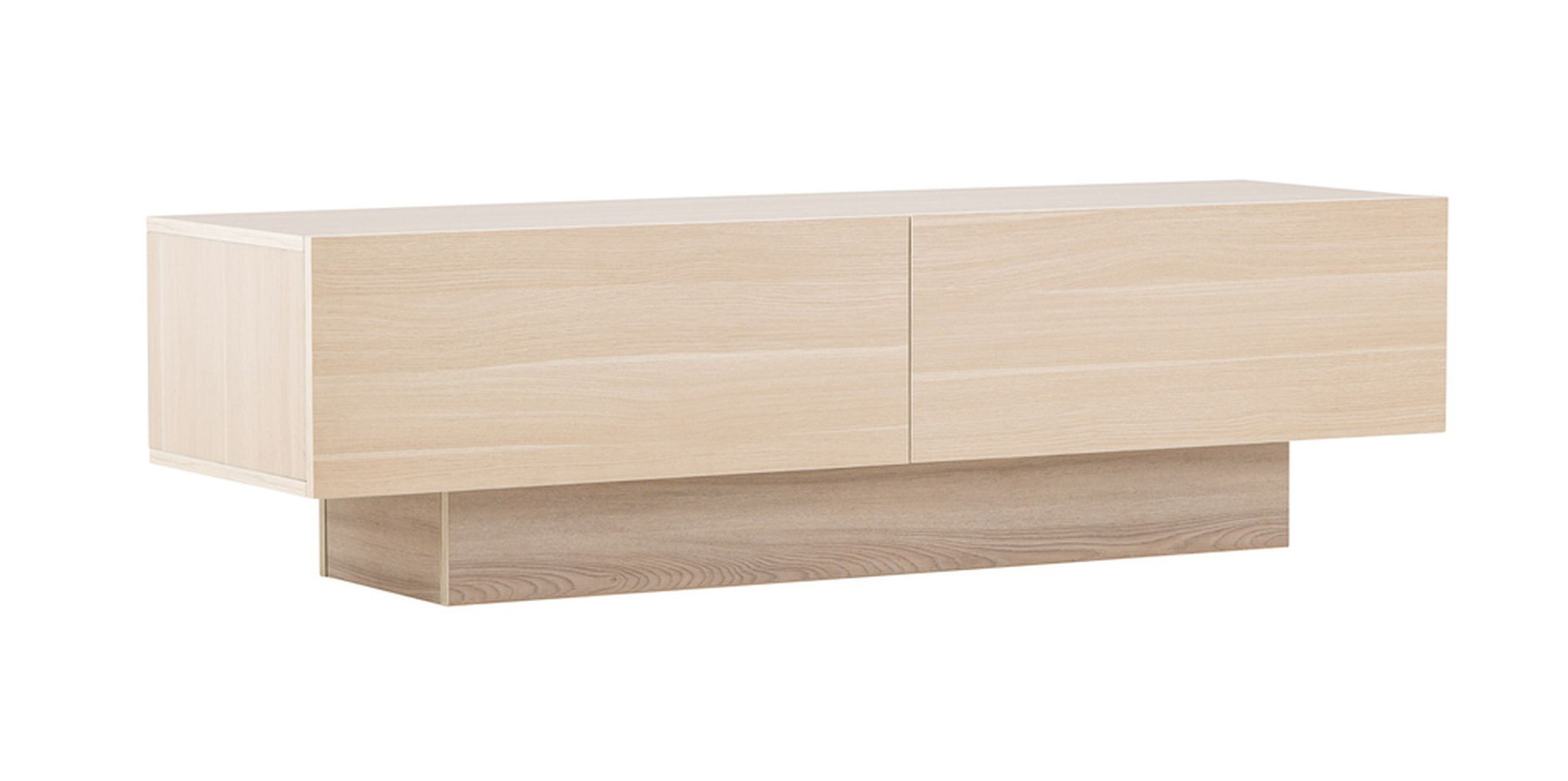 Szafka RTV Siveran 160x45 cm w kolorze naturalnym - zdjęcie 1