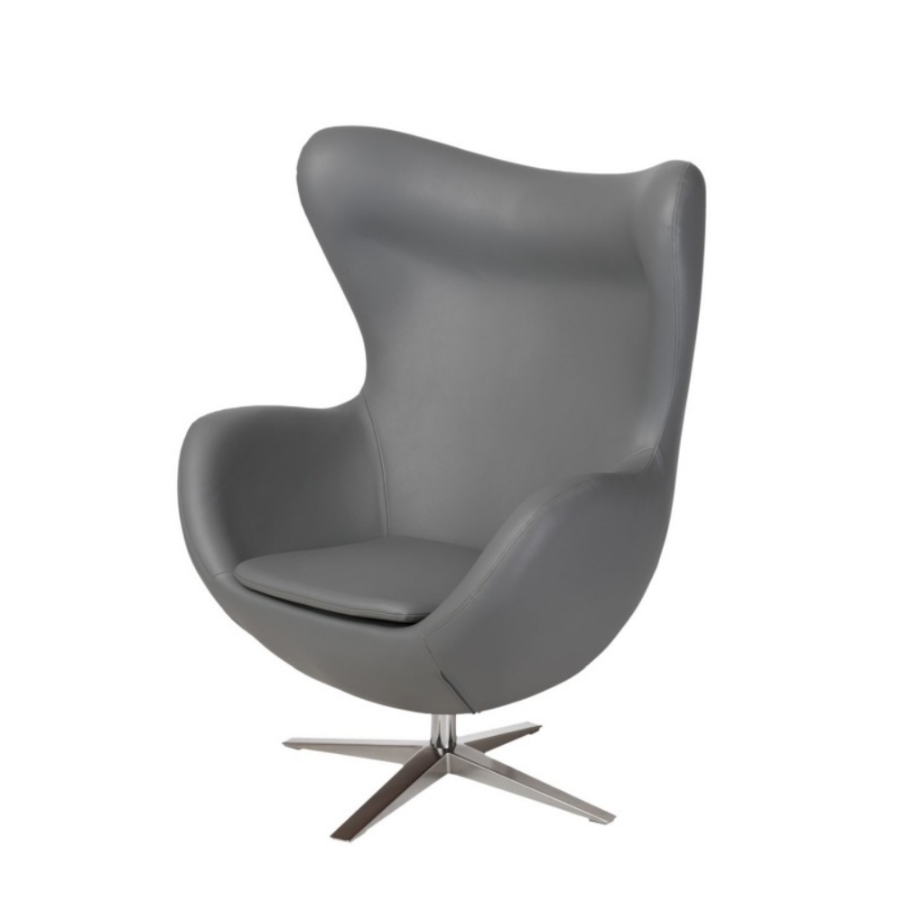 Fotel Jajo ekoskóra szara