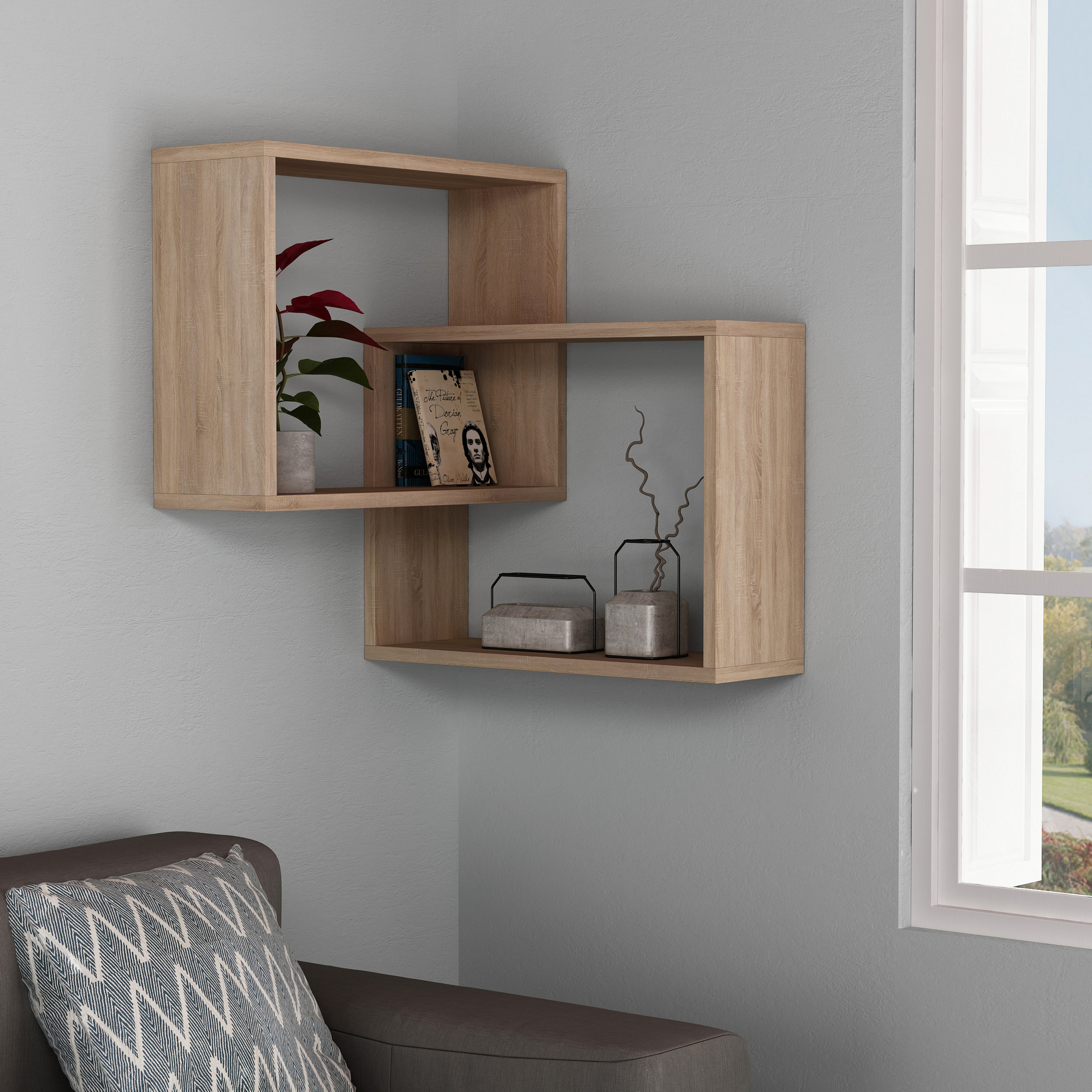 Półka wisząca Catane 68 cm dąb sonoma