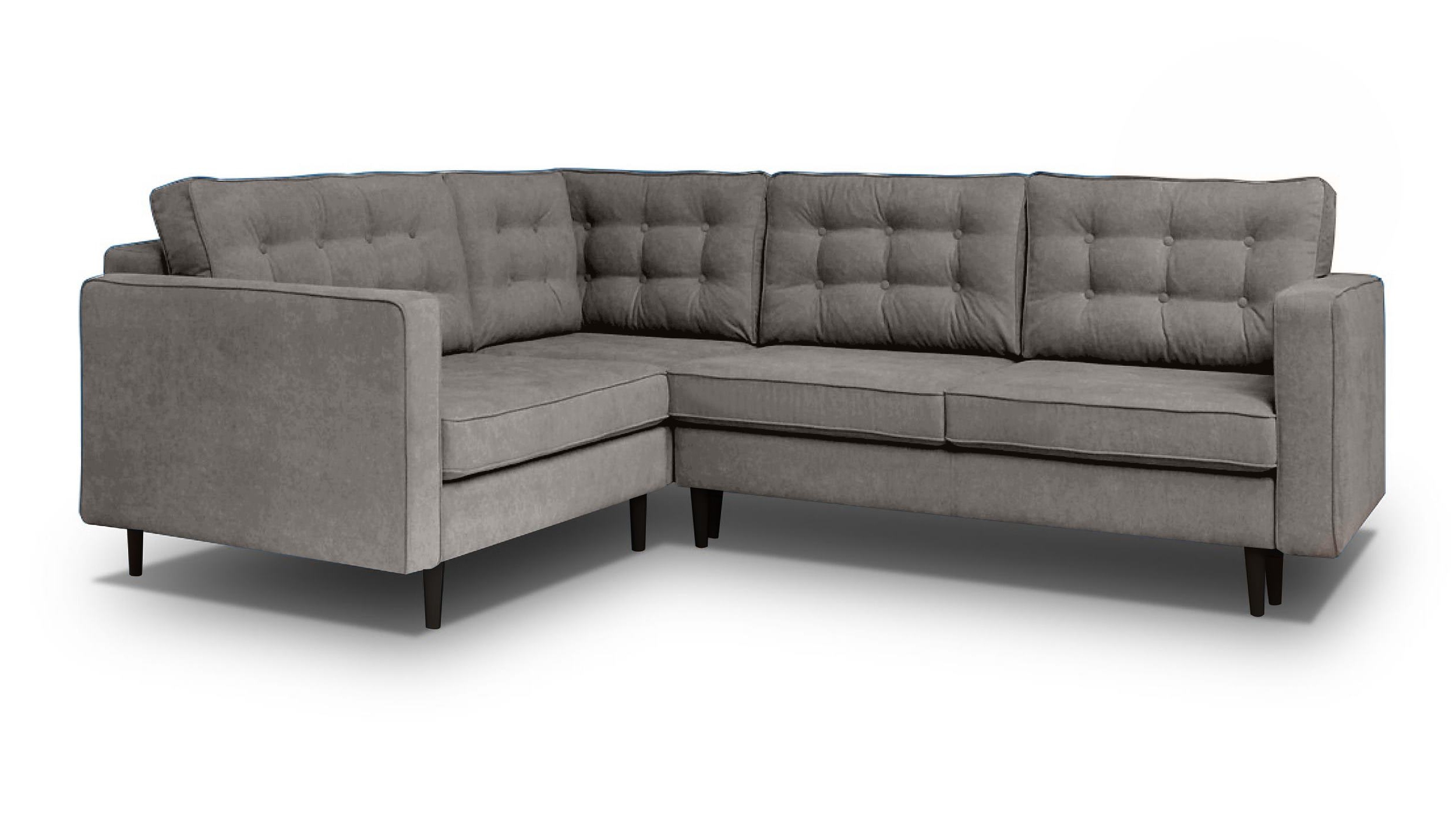 Narożnik z funkcją spania Juttic 250 cm L-kształtny z pojemnikiem beżowy plecionka hydrofobowa lewostronny - zdjęcie 1