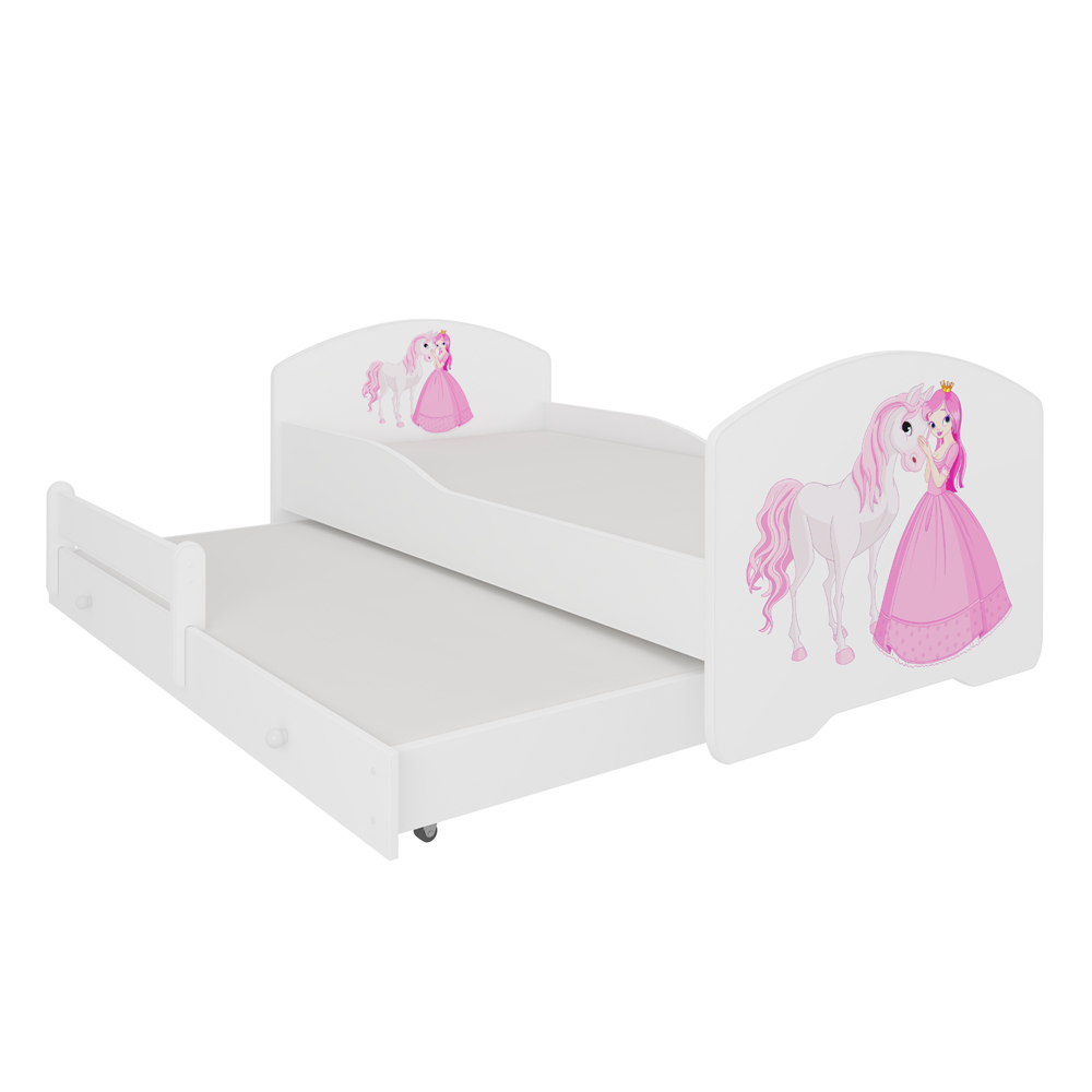 Łóżko dziecięce podwójne Blasius 160x80 cm Księżniczka i Koń - zdjęcie 1