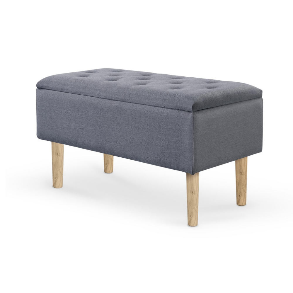 Ławka Malgard 80x40 cm z pojemnikiem popielata - zdjęcie 1