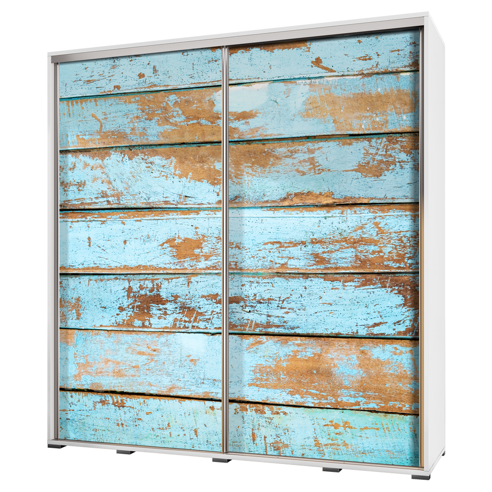 Szafa Wenecja 205 cm Postarzene turkusowe deski - zdjęcie 1