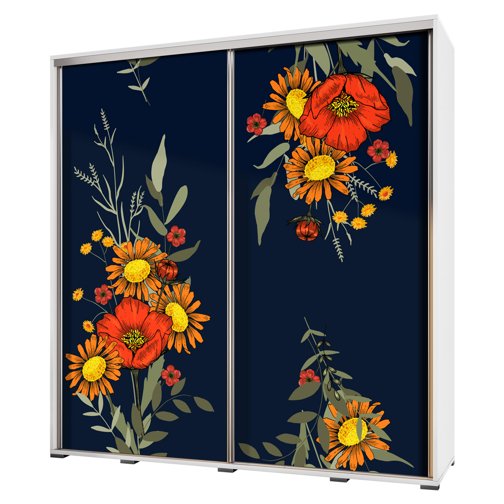 Szafa Wenecja 205 cm Malowane bukiety - zdjęcie 1