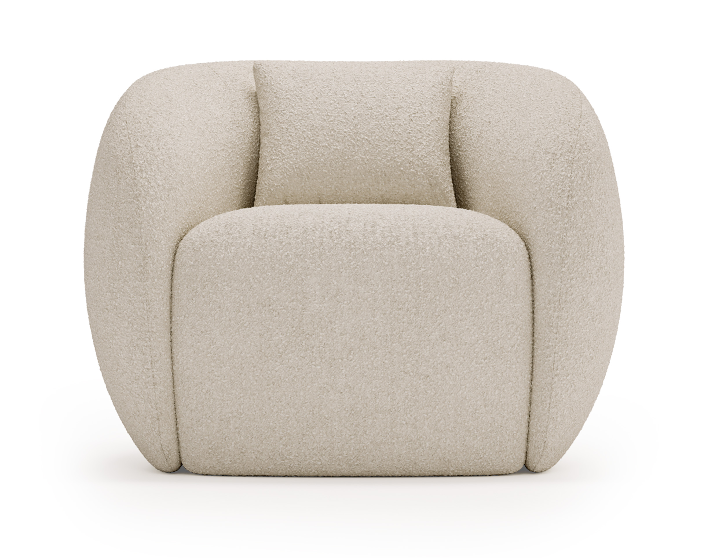 Fotel obrotowy Tolson jasnobeżowy boucle - zdjęcie 1