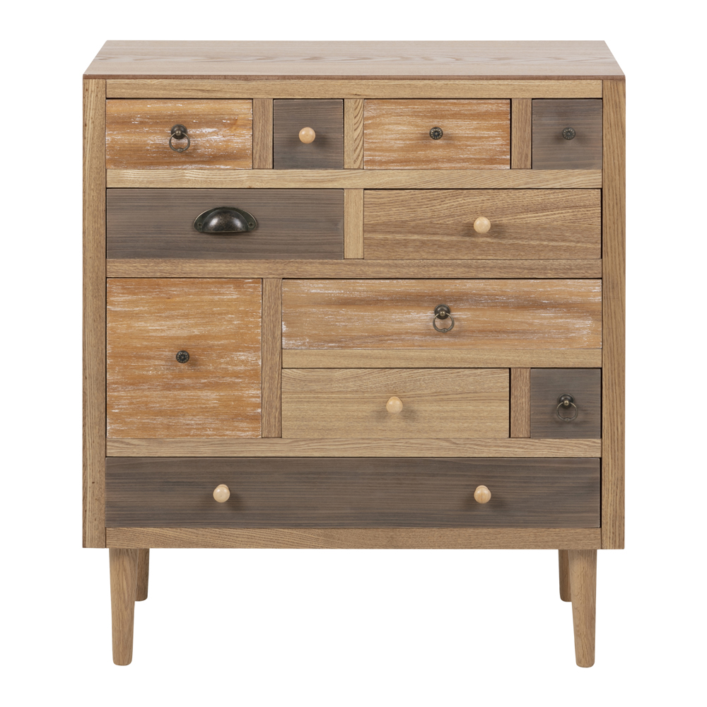 Komoda Sjever z jedenastoma skrytkami z fornirem jesionowym