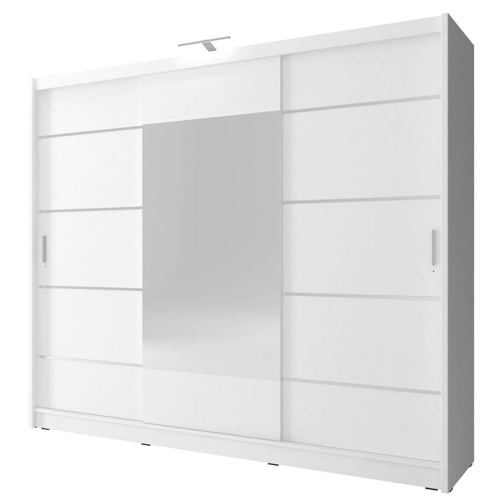 Szafa Ornom 250 cm z lustrem na środku i wstawkami - zdjęcie 1