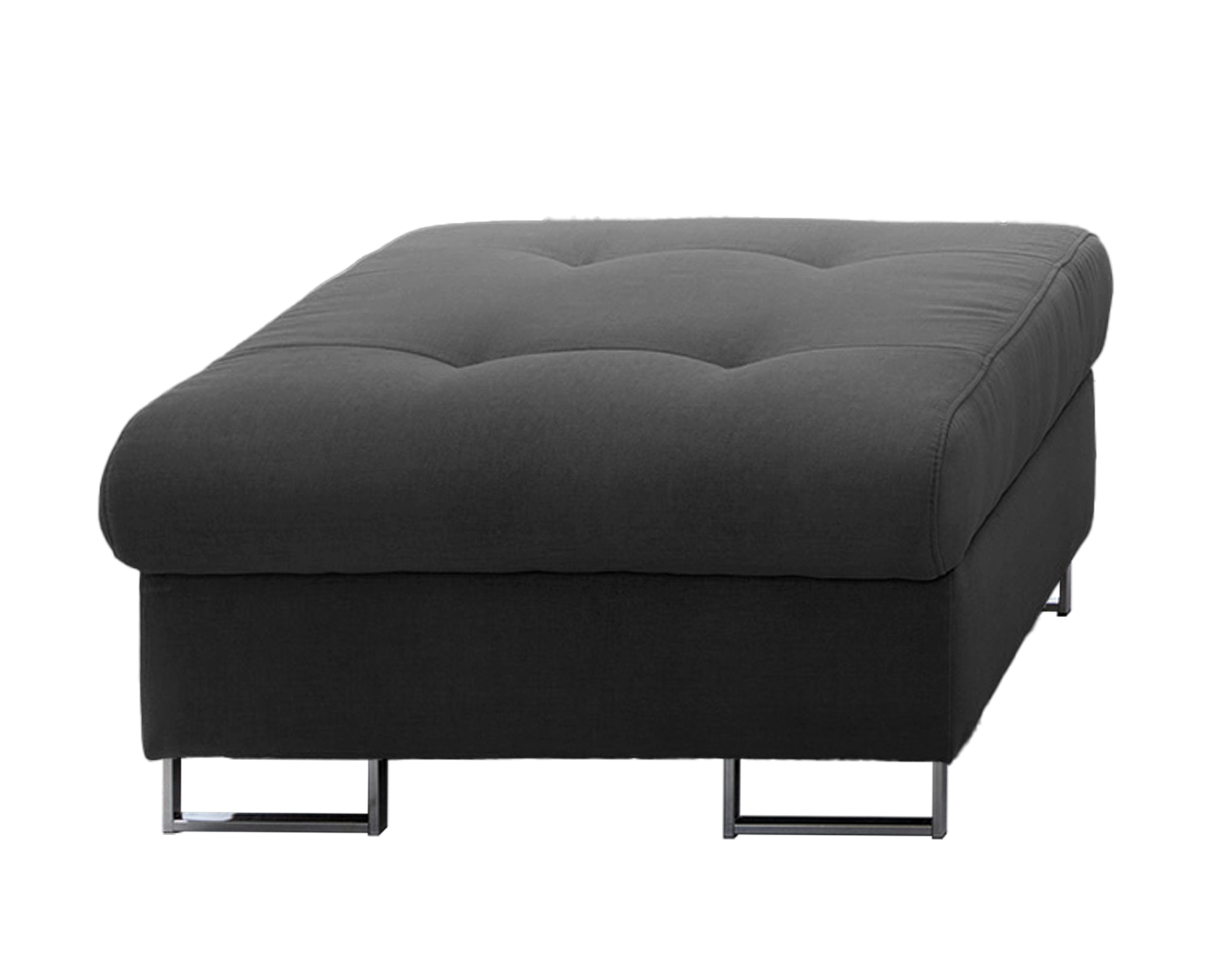 Pufa Novella ciemnoszara w tkaninie hydrofobowej plecionka - zdjęcie 1