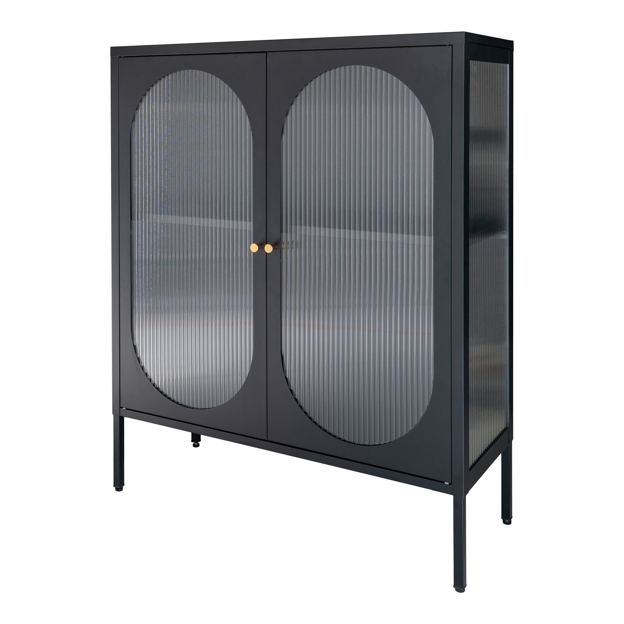 Witryna dwudrzwiowa Nifests 110 cm czarna - zdjęcie 1