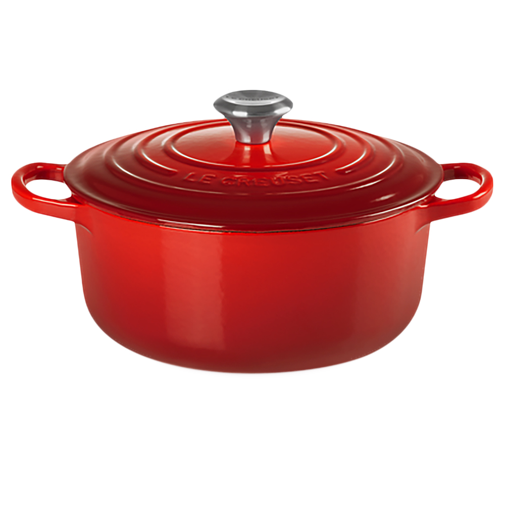 Le Creuset - Brytfanna żeliwna Signature 20 cm czerwona - zdjęcie 1