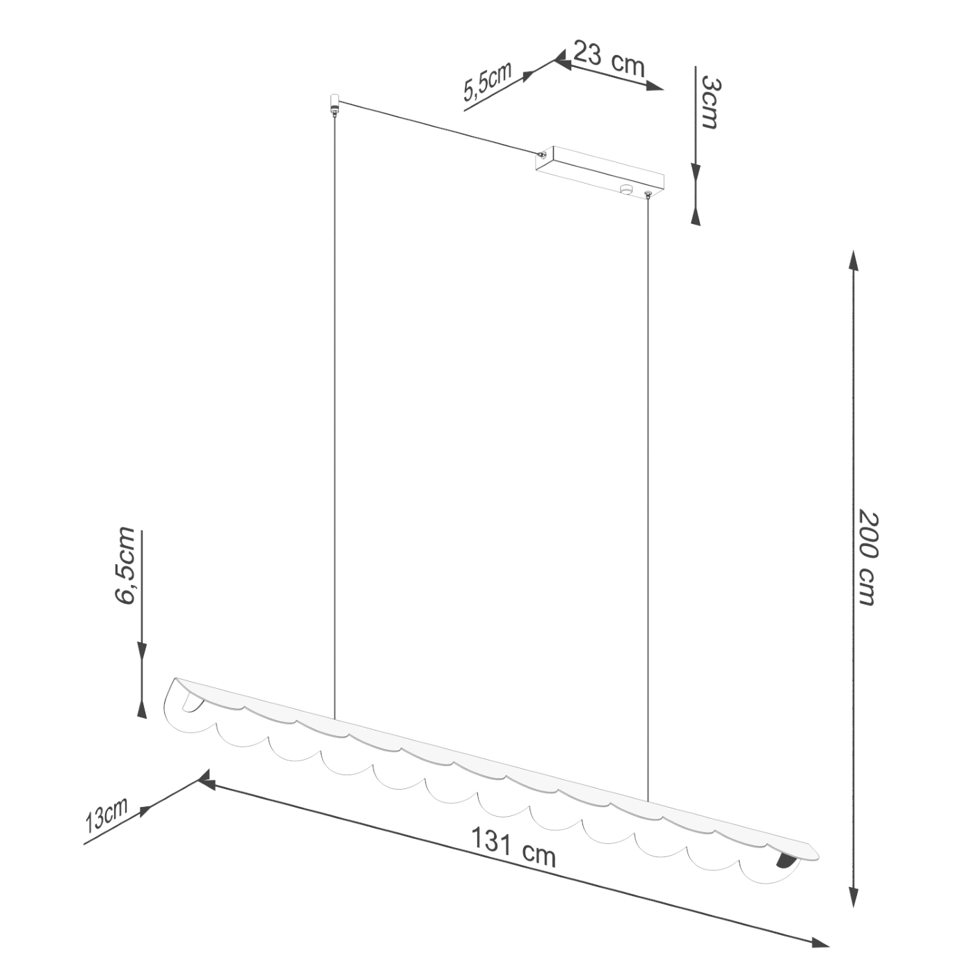 Lampa wisząca Biscuit LED biała 4000K