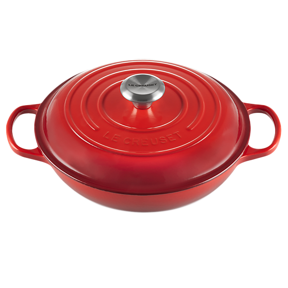 Le Creuset - Garnek żeliwny Signature Gourmet 30 cm czerwony - zdjęcie 1