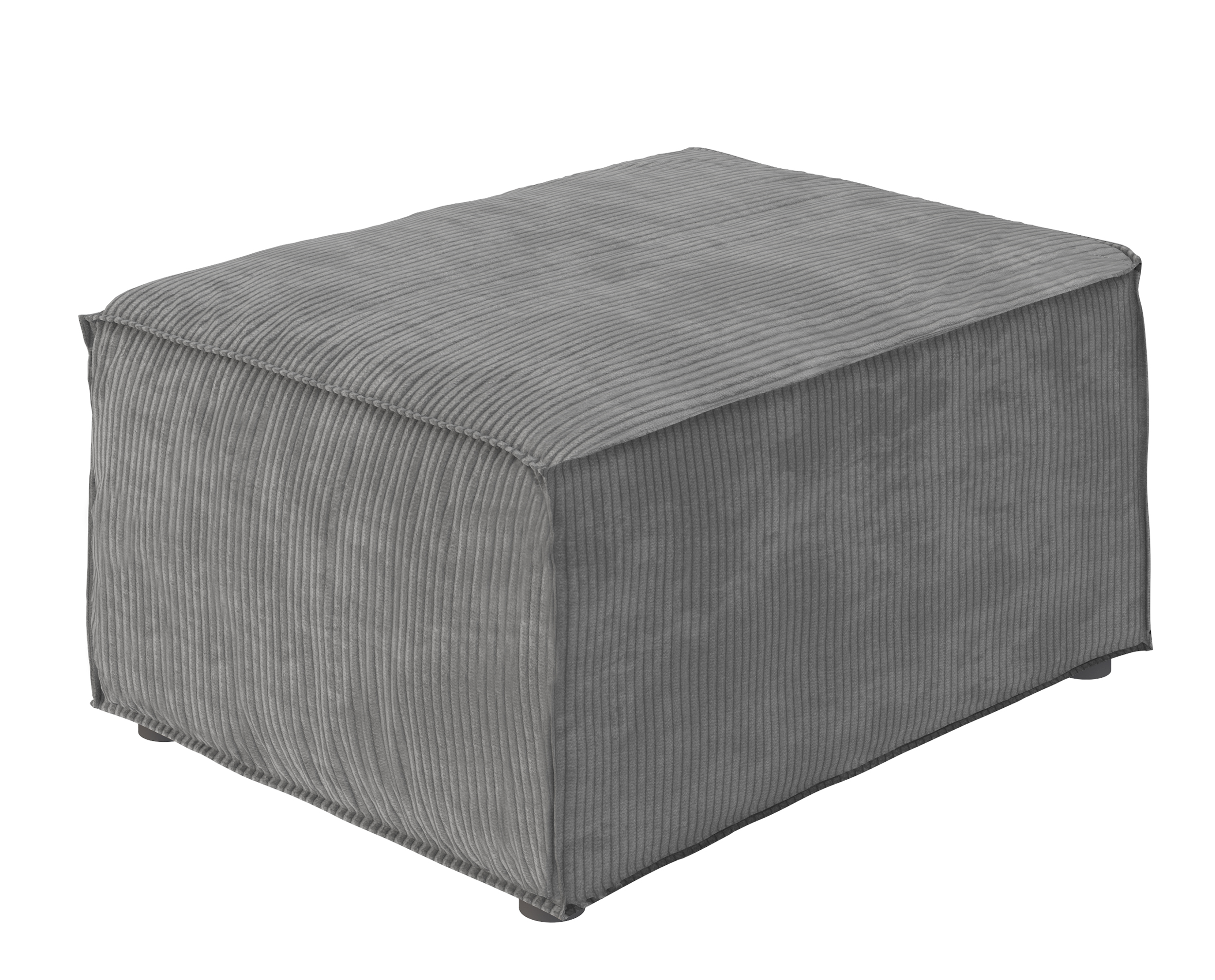 Pufa Copertino 65x90 cm popielata sztruks - zdjęcie 1