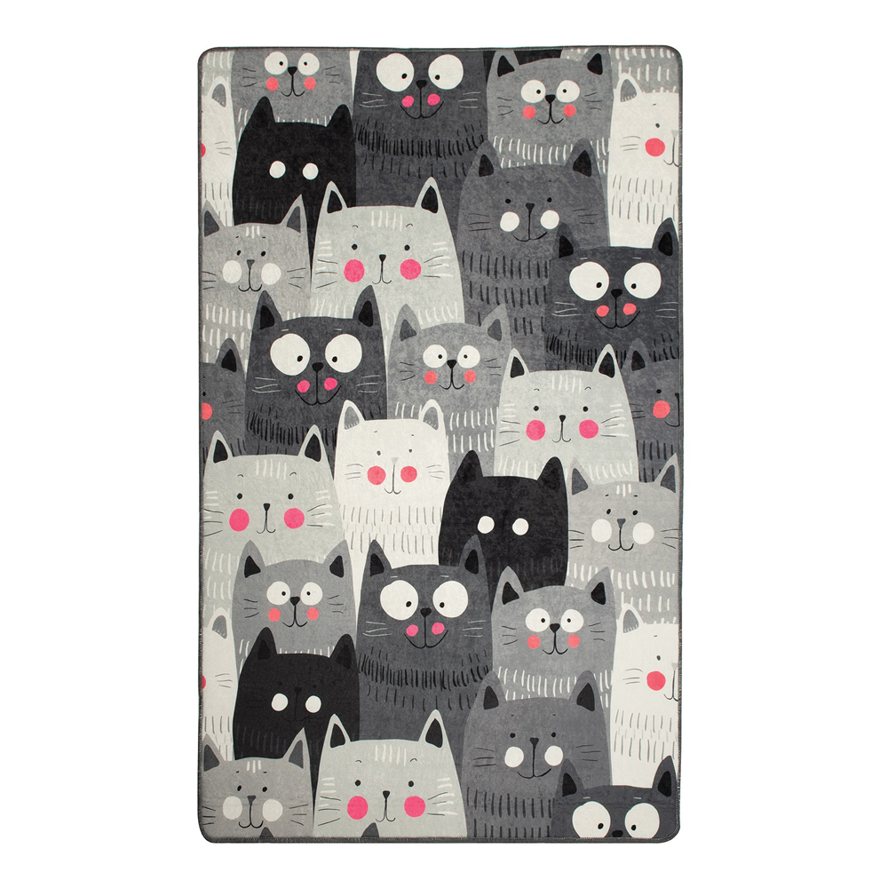 Dywan do pokoju dziecięcego Dinkley Koty szary 140x190 cm - zdjęcie 1