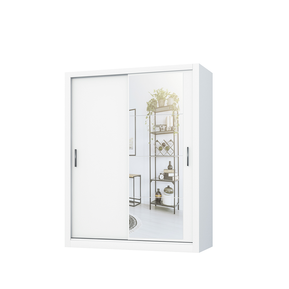 Szafa Arti 150 cm z jednym lustrem Biały  - zdjęcie 1