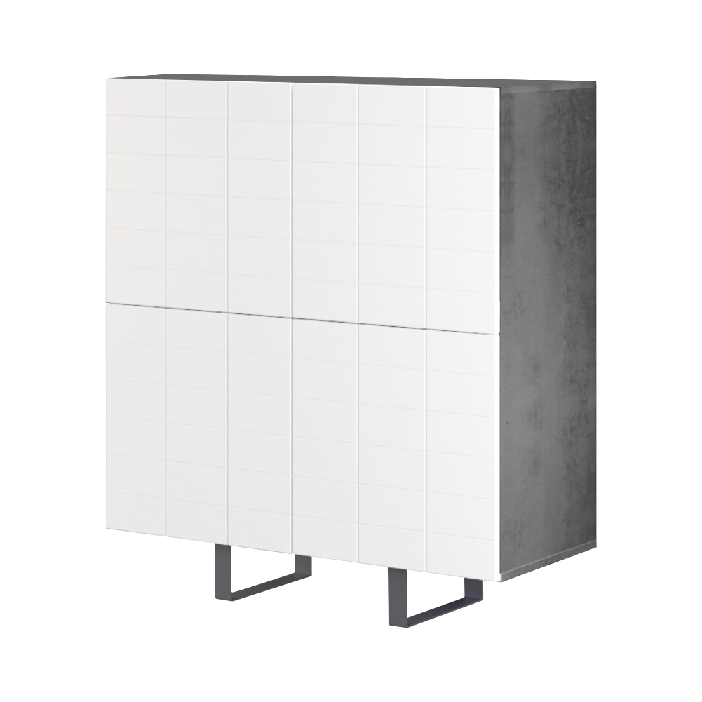 Włoska komoda czterodrzwiowa Gondil 110 cm  z przetworzonych butelek PET