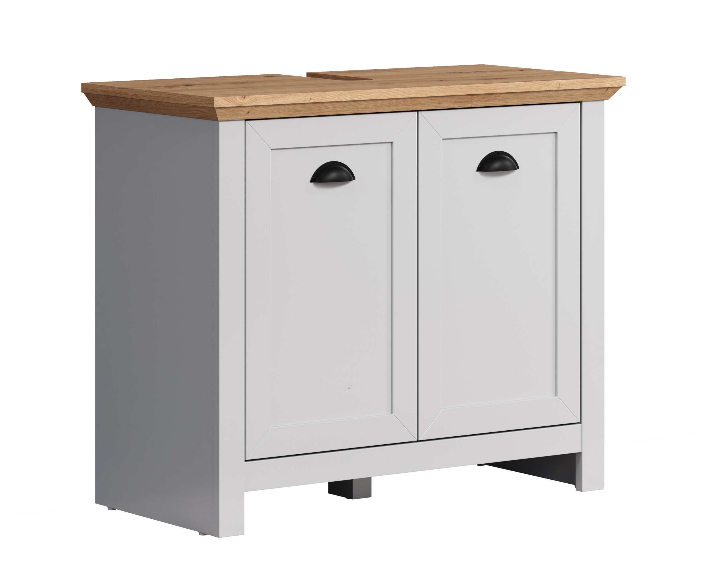 Szafka pod umywalkę Vianicalize jasnoszary/ dąb artisan - zdjęcie 1