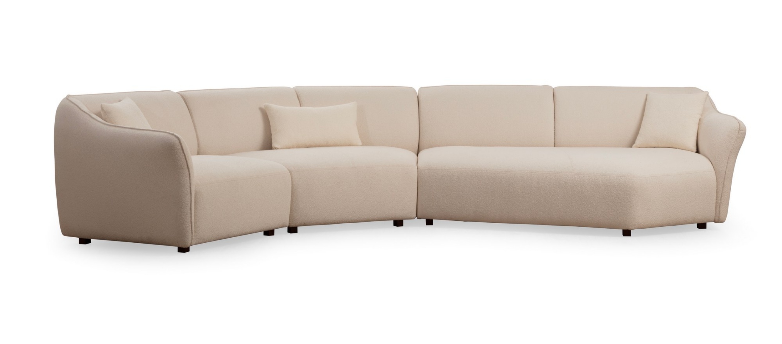 Sofa modułowa Reevad 360 cm w tkanine boucle kremowa - zdjęcie 1