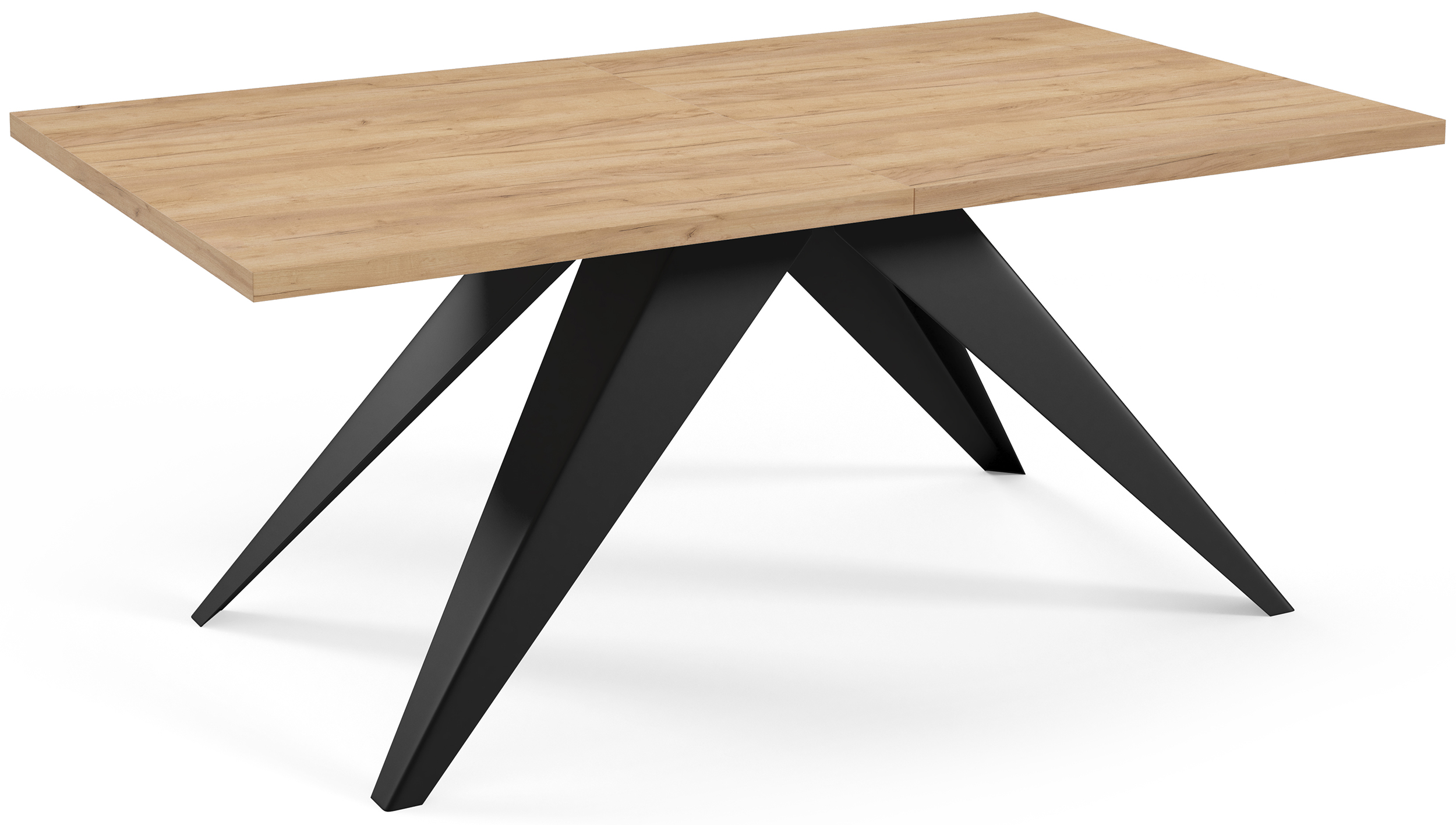 Stół rozkładany Scalize 140/200 cm Dąb Craft z czarną stalową ramą - zdjęcie 1