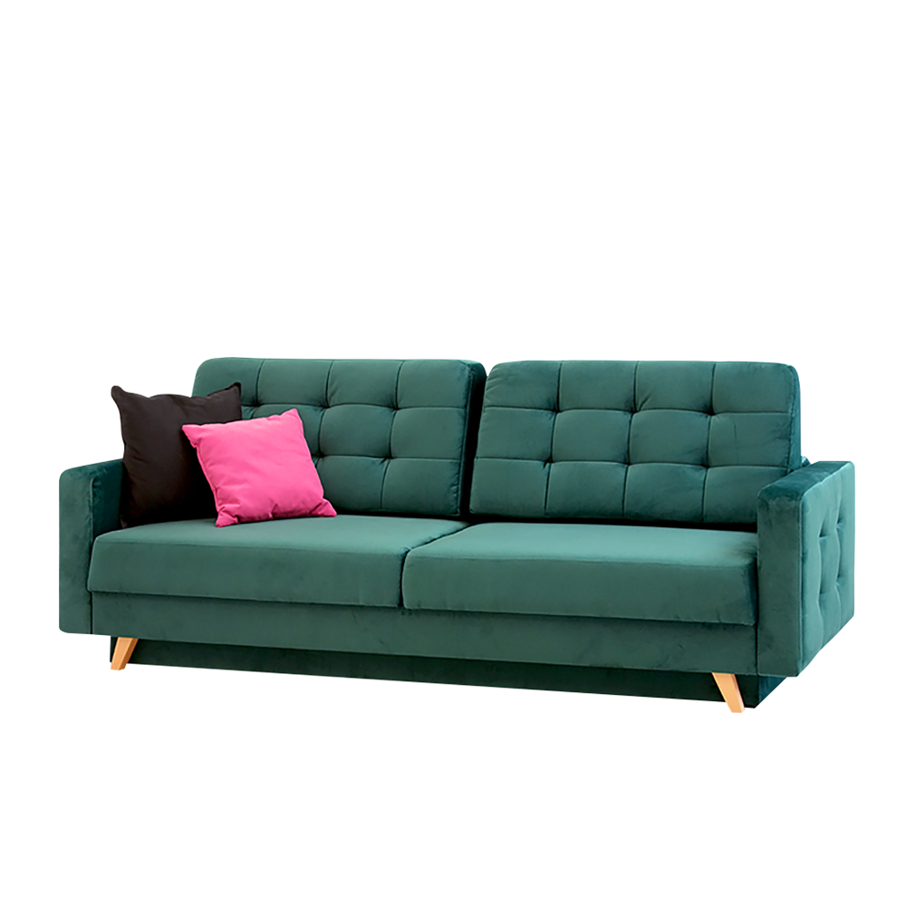 Kanapa Velvet butelkowa zieleń - zdjęcie 1