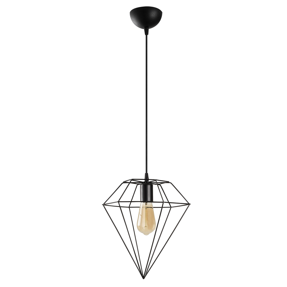Lampa sufitowa Palmares w kształcie diamentu średnica 30 cm czarna - zdjęcie 1
