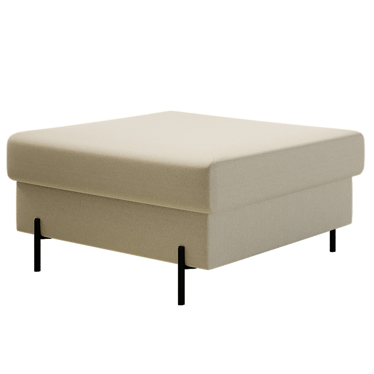 Podnóżek Solferina beżowy w tkaninie łatwoczyszczącej - zdjęcie 1