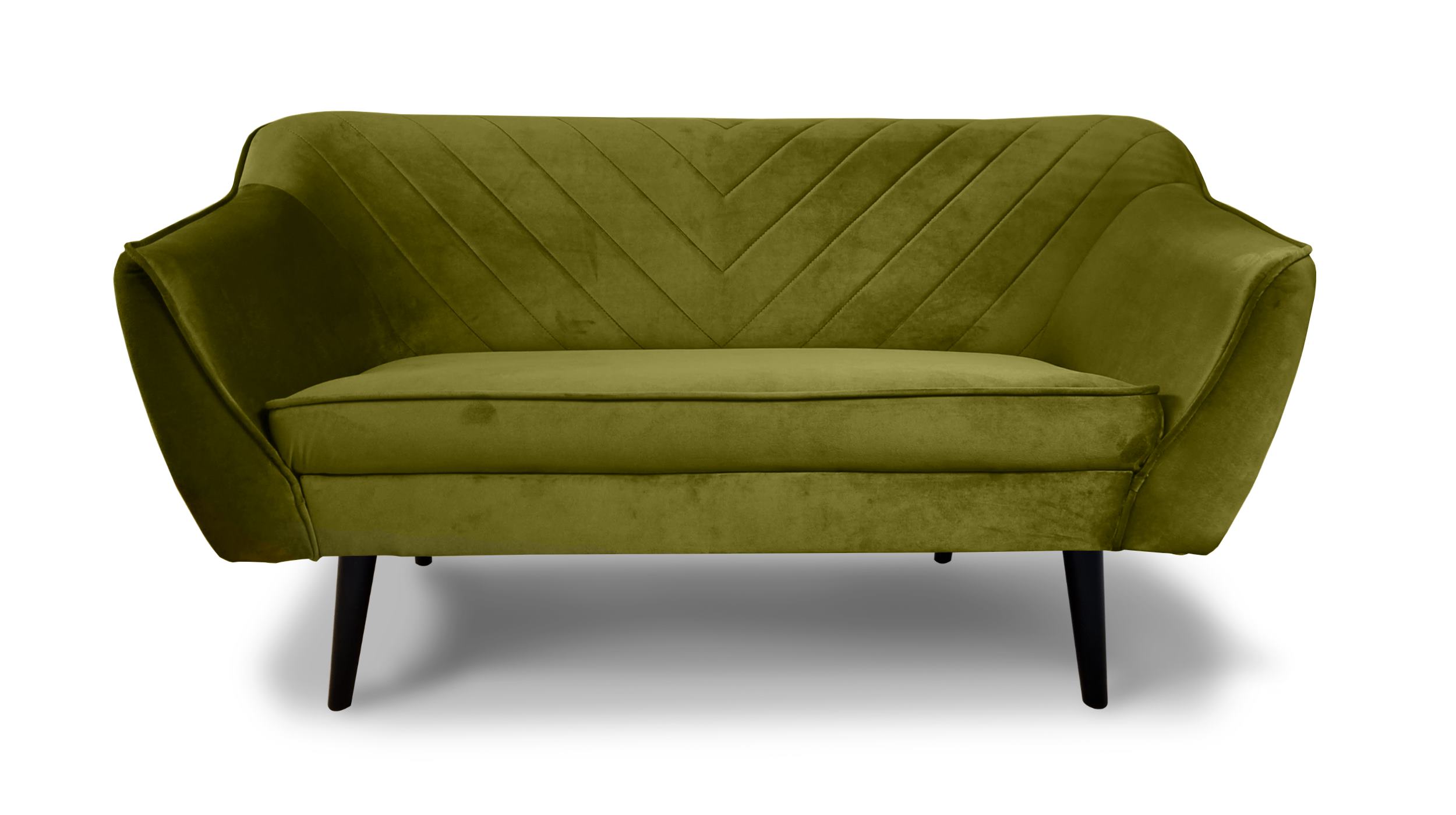 Sofa dwuosobowa Voltana oliwkowa velvet - zdjęcie 1