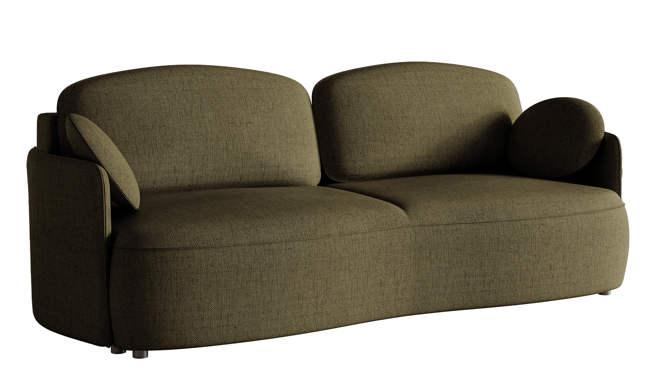 Kanapa rozkładana trzyosobowa Raviolo z pojemnikiem oliwkowa szenil hydrofobowy - zdjęcie 1