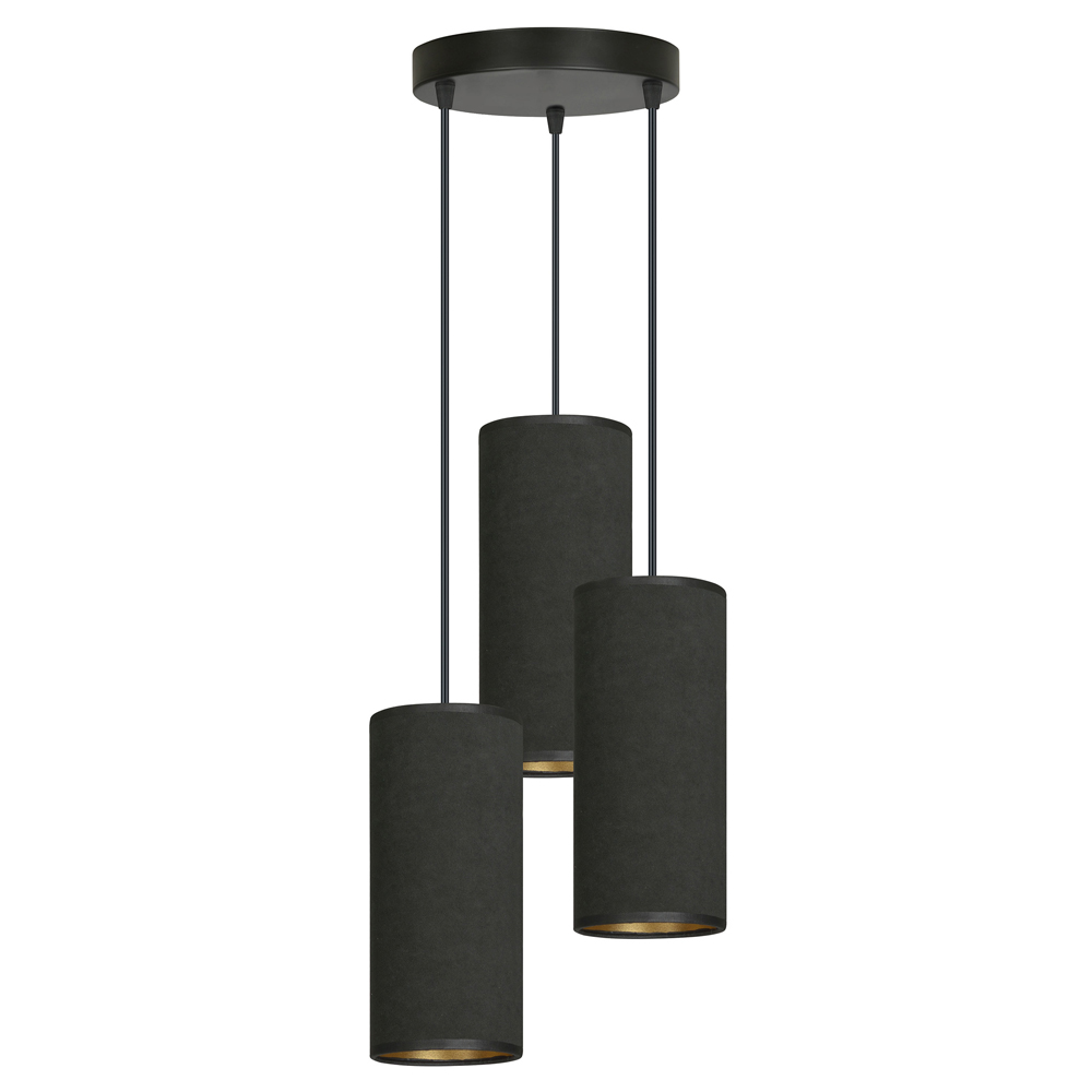Lampa wisząca Bonett x3 asymetryczna średnica 35 cm czarna - zdjęcie 1