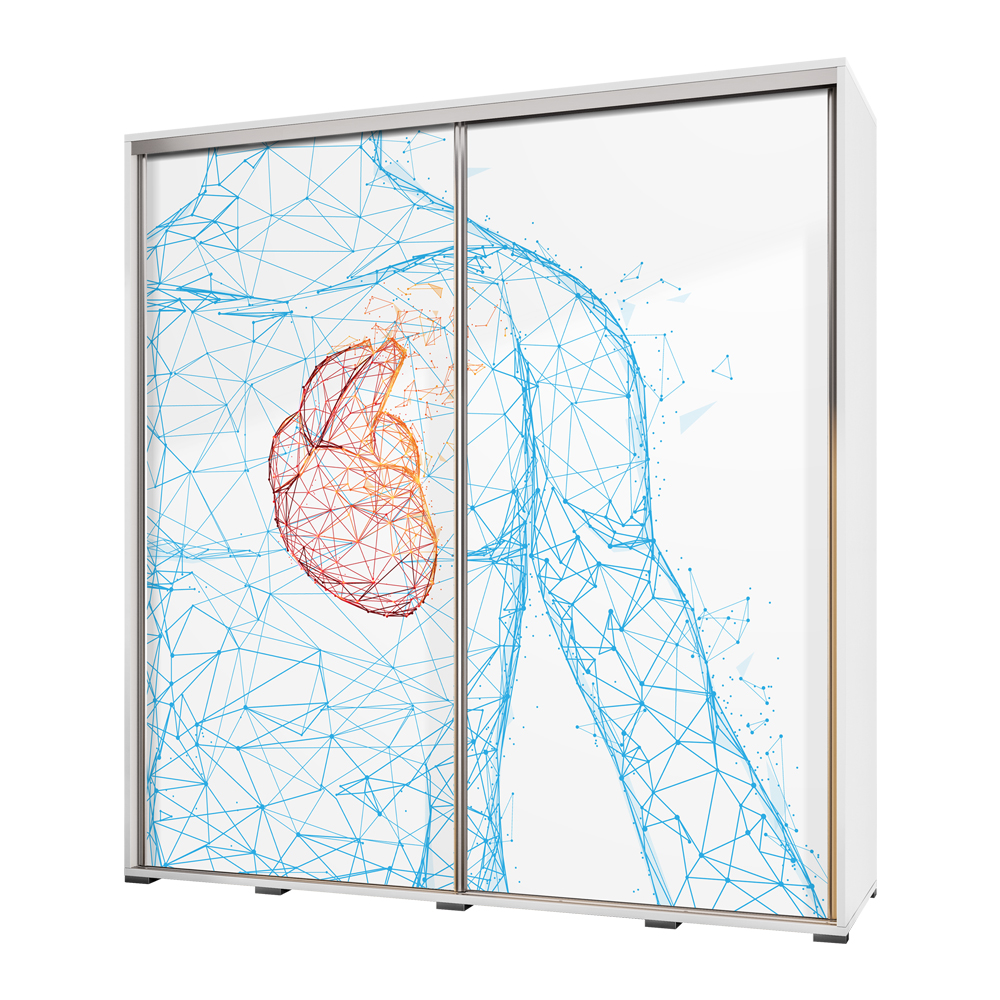 Szafa Wenecja 205 cm Geometryczna anatomia - zdjęcie 1