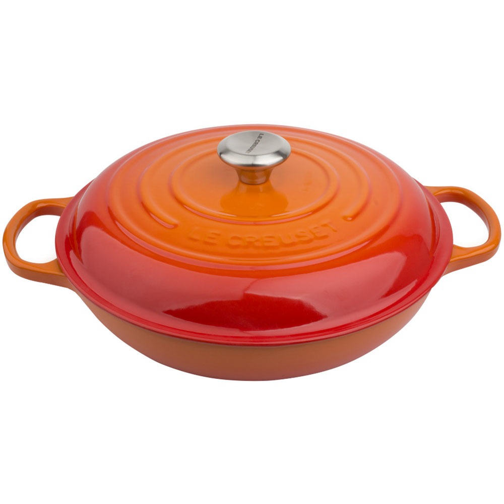 Le Creuset - Garnek żeliwny Signature Gourmet 30 cm pomarańczowy - zdjęcie 1