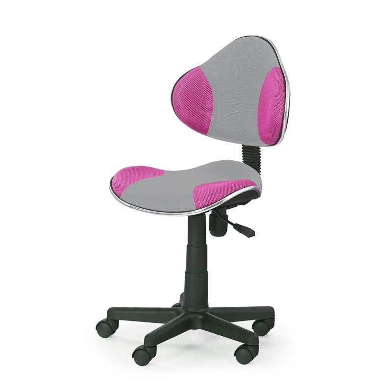Fotel biurowy Wileita szaro - różowy - zdjęcie 1