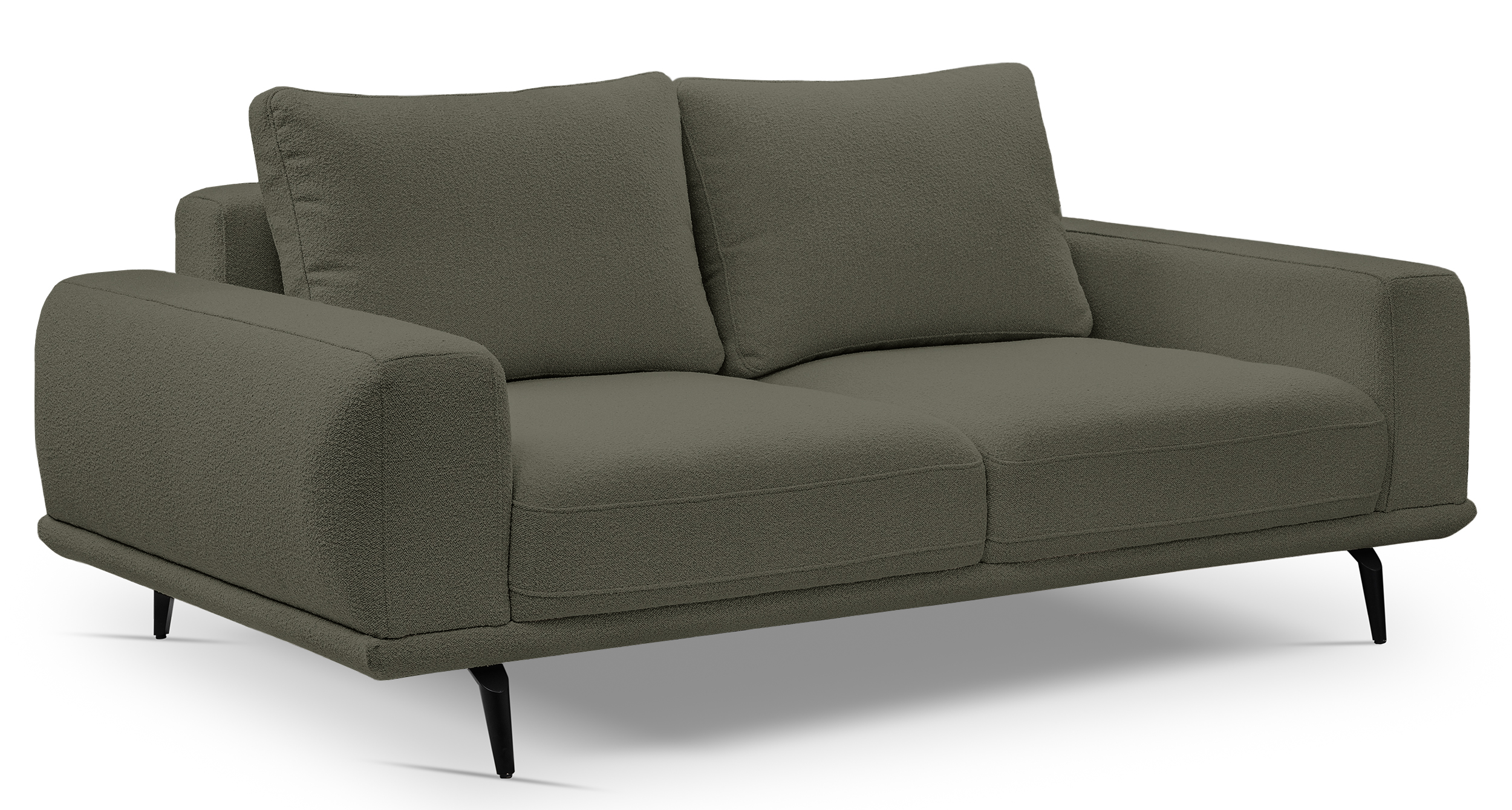 Sofa dwuosobowa Selline khaki boucle - zdjęcie 1