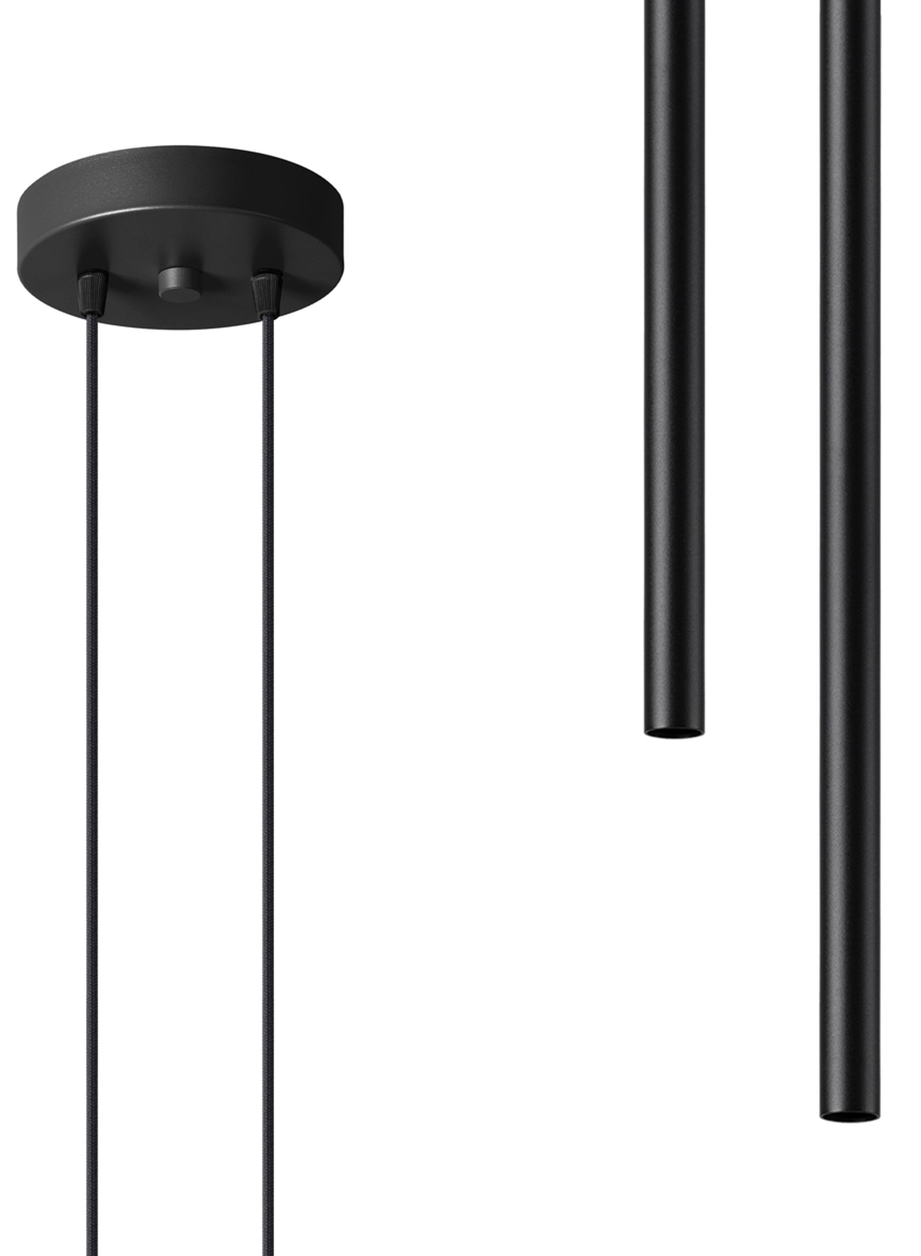 Lampa wisząca Lagga średnica 15 cm x2 czarna - zdjęcie 1