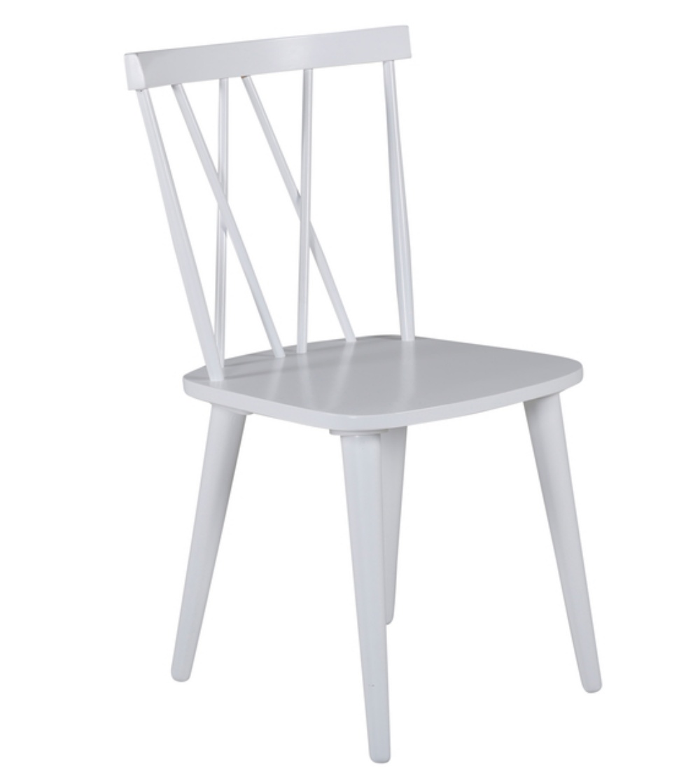 Krzesło drewniane Hellists białe - zdjęcie 1