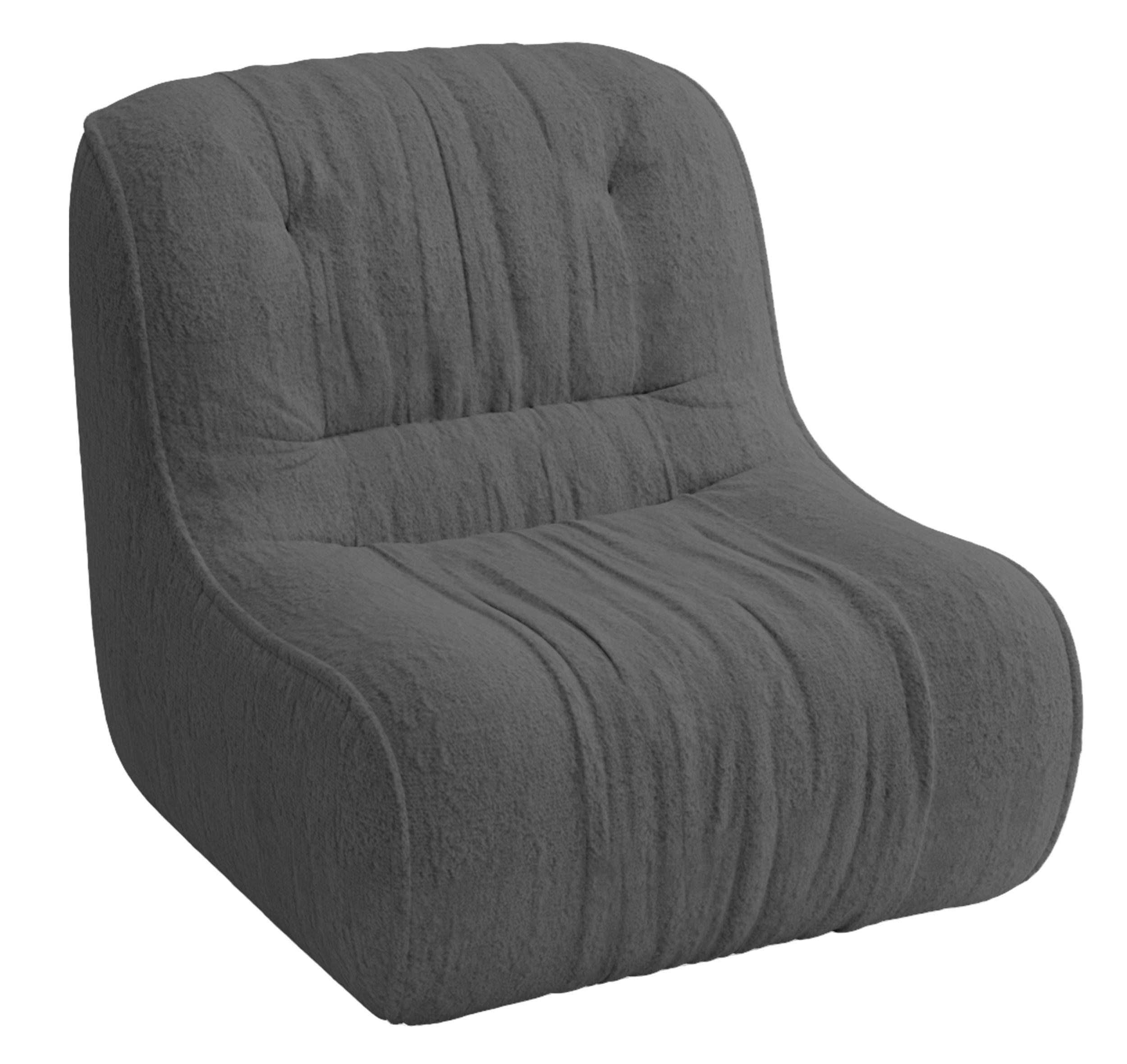 Fotel kubełkowy Celione ciemnoszary boucle - zdjęcie 1