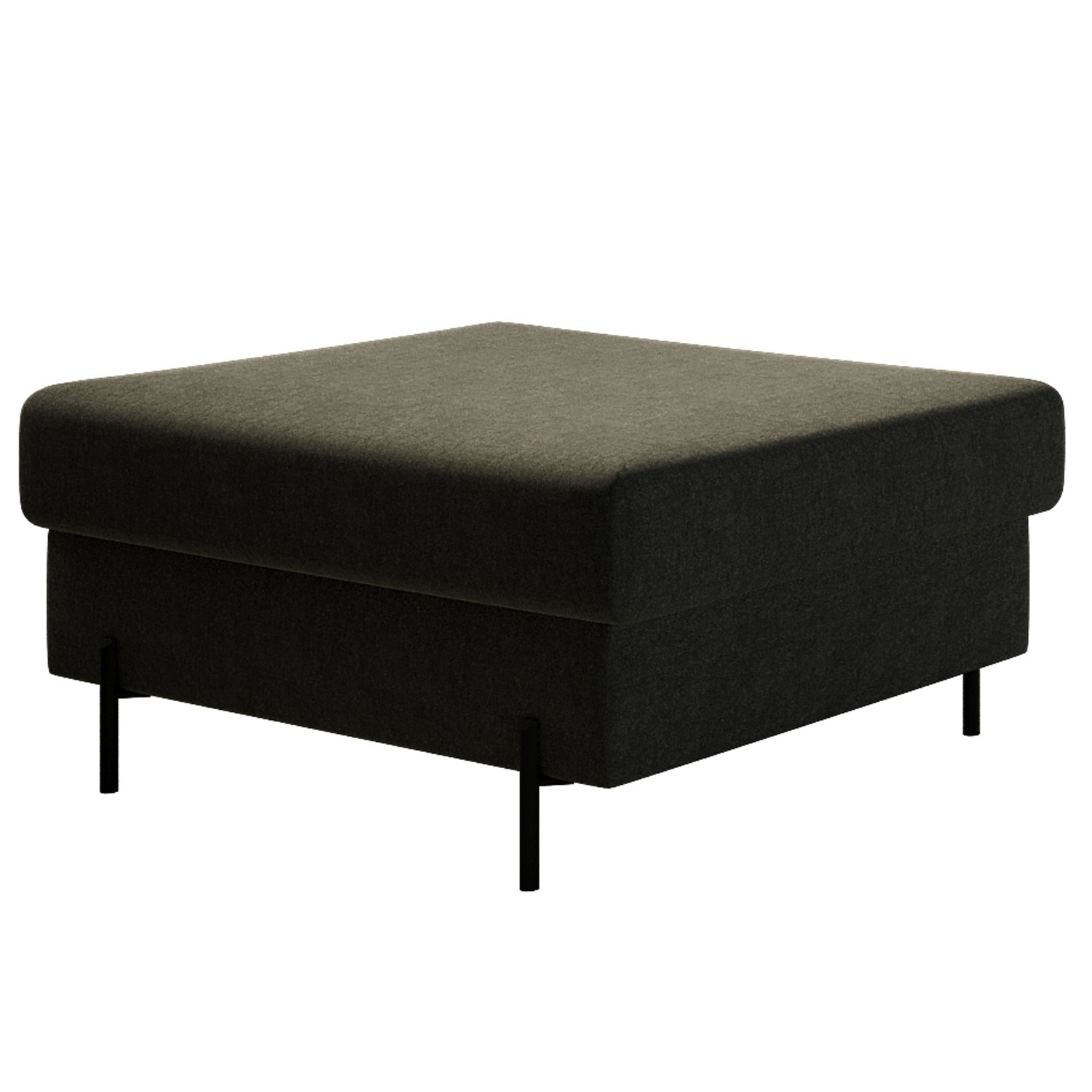 Podnóżek Solferina czarny w tkaninie łatwoczyszczącej - zdjęcie 1