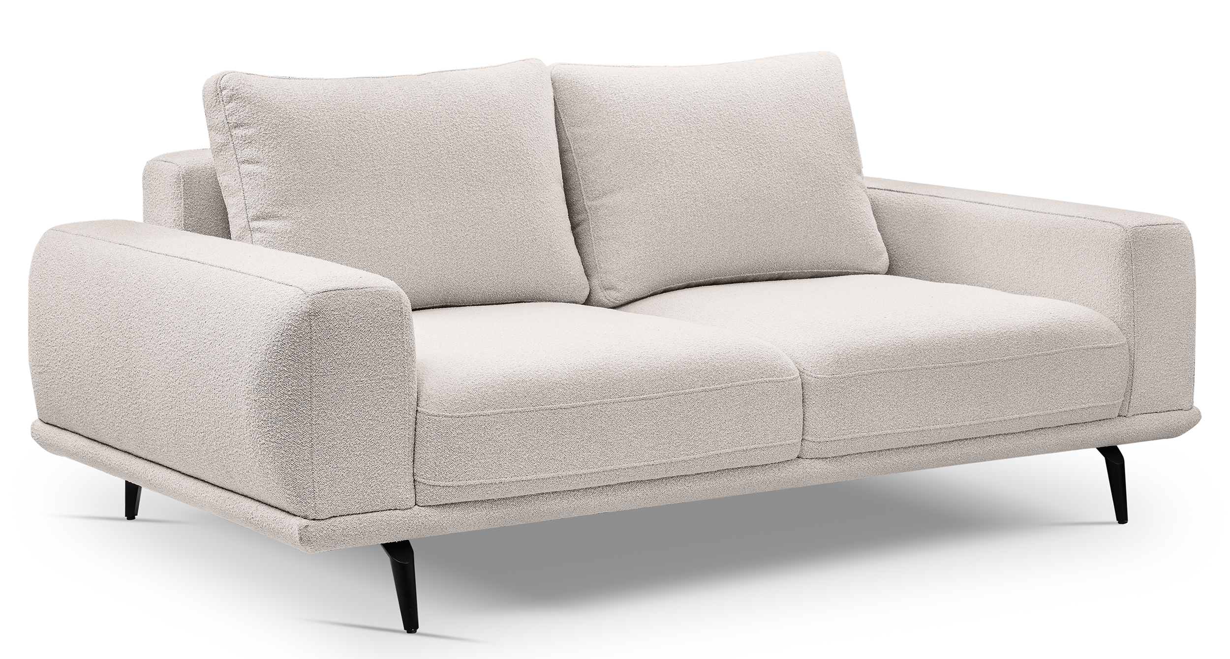 Sofa dwuosobowa Selline jasnobeżowa boucle - zdjęcie 1