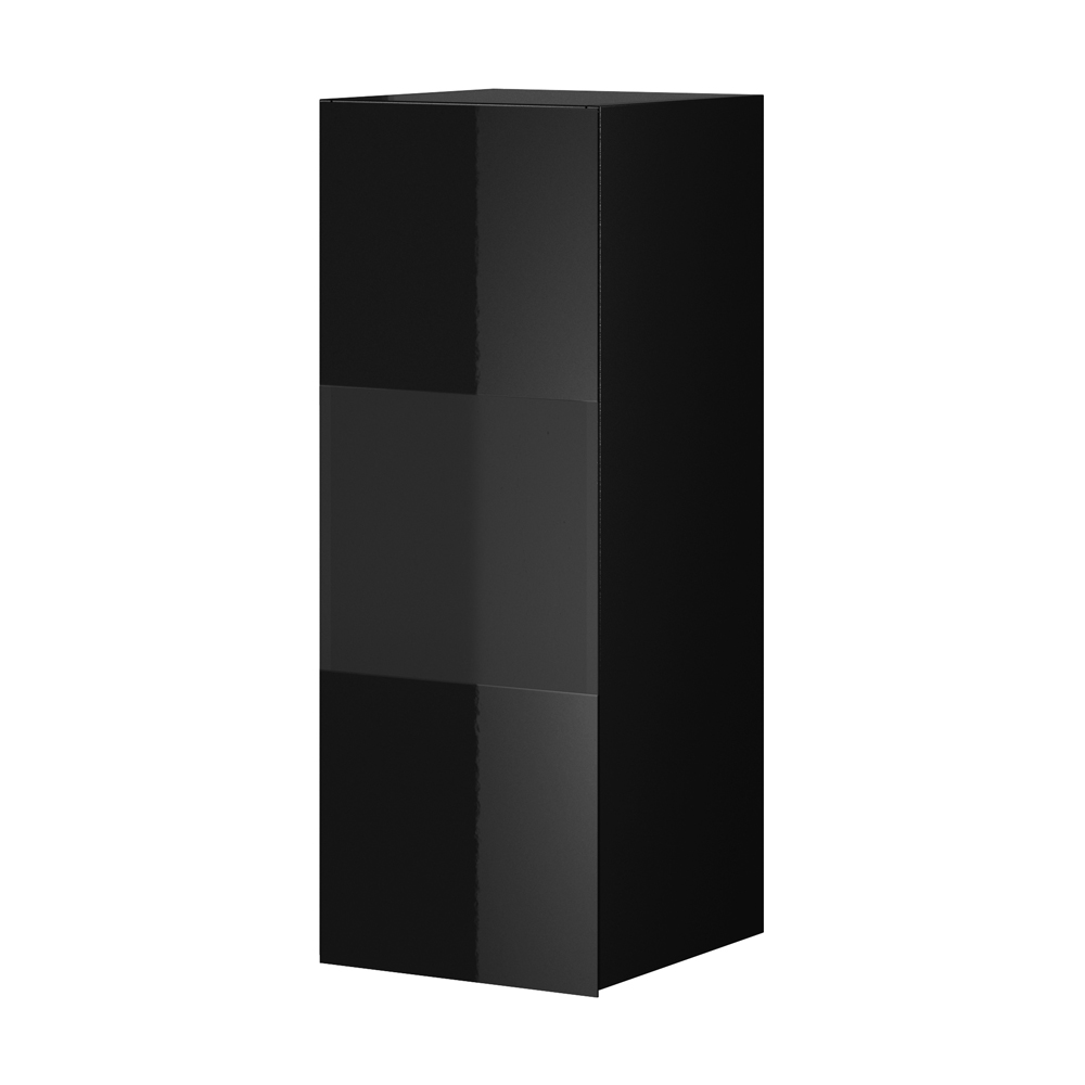 Witryna wisząca Monterry z przeszkleniem czarna - zdjęcie 1