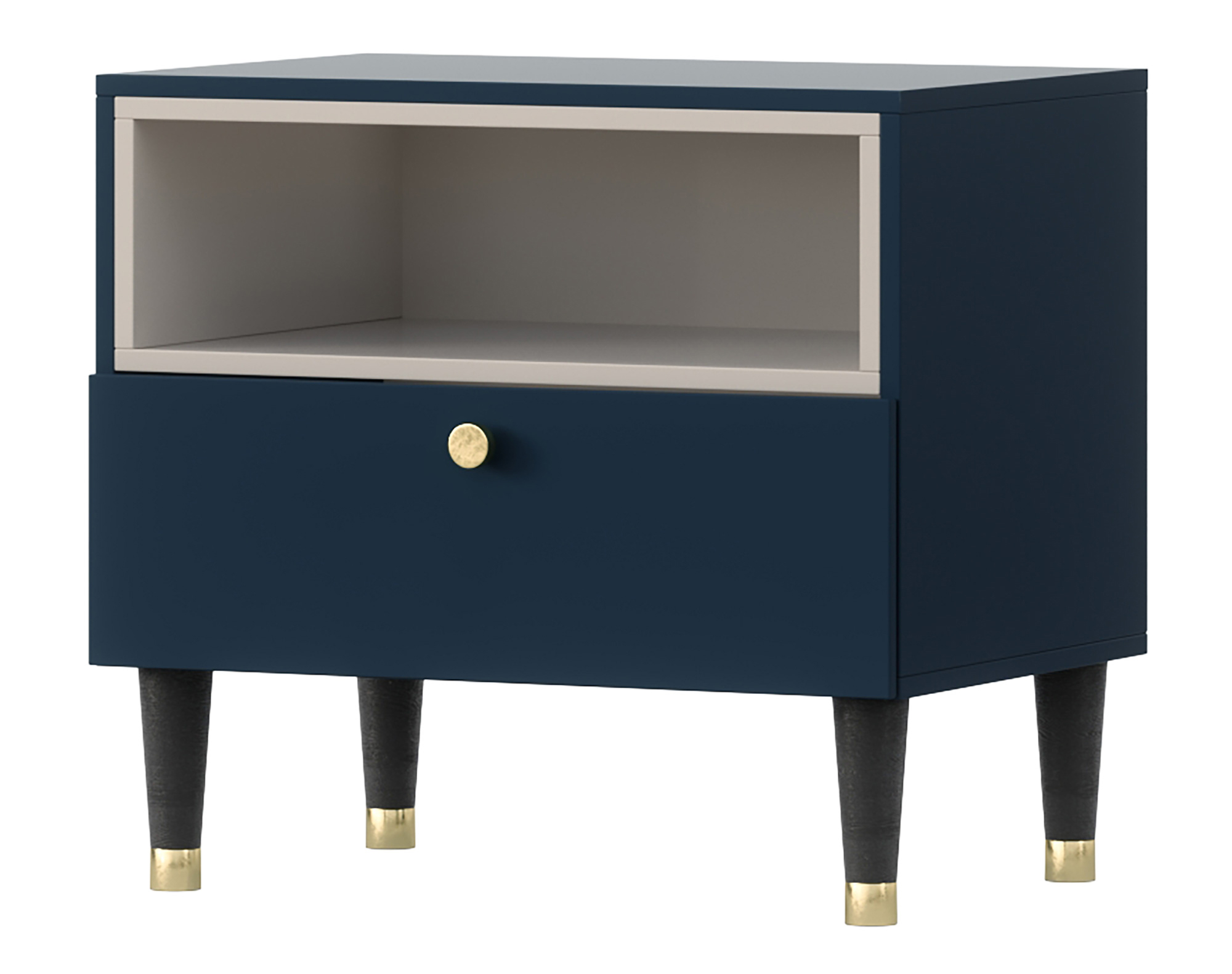 Szafka nocna Adularria 60 cm z szufladą Granatowa - zdjęcie 1