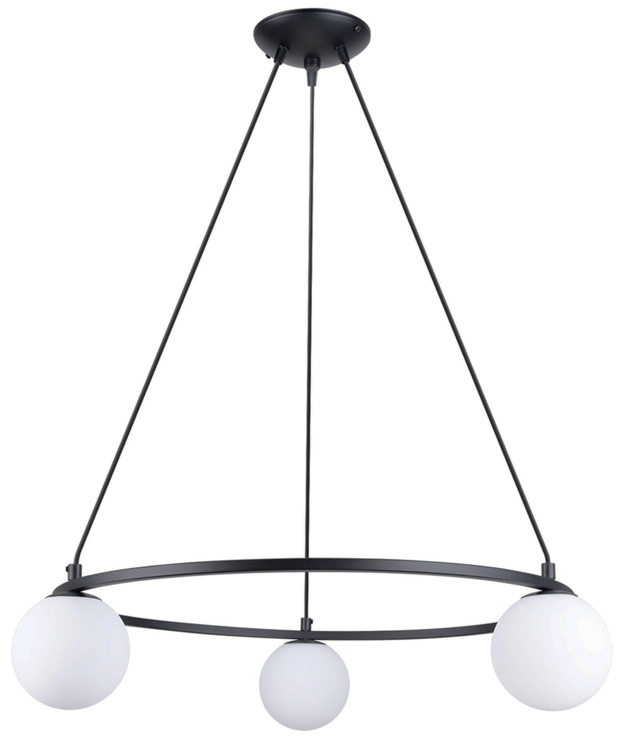 Lampa wisząca Crosians średnica 65 cm x3 czarna - zdjęcie 1