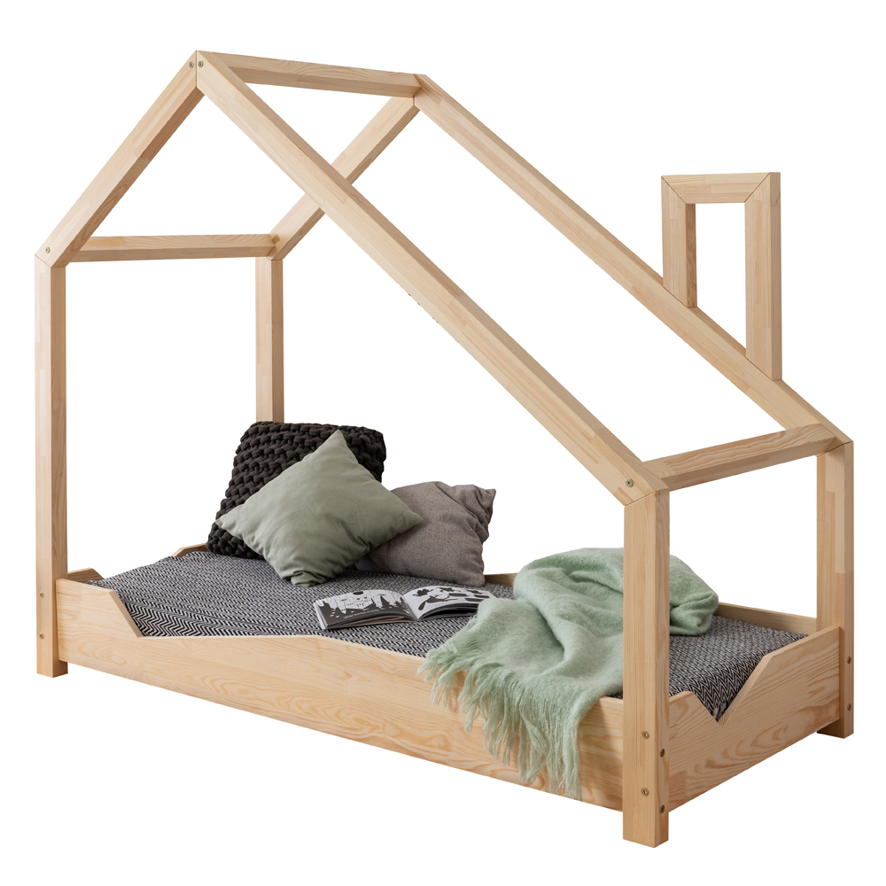 Łóżko domek dla dzieci Baxy z asymetrycznym wejściem 90x160 cm - zdjęcie 1