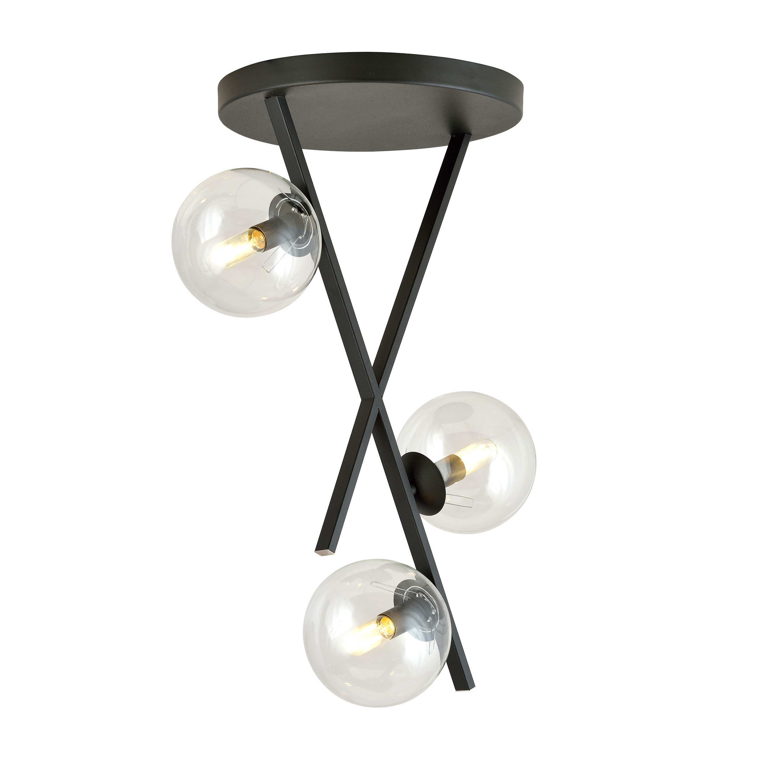 Lampa sufitowa Appire x3 transparentny klosz - zdjęcie 1
