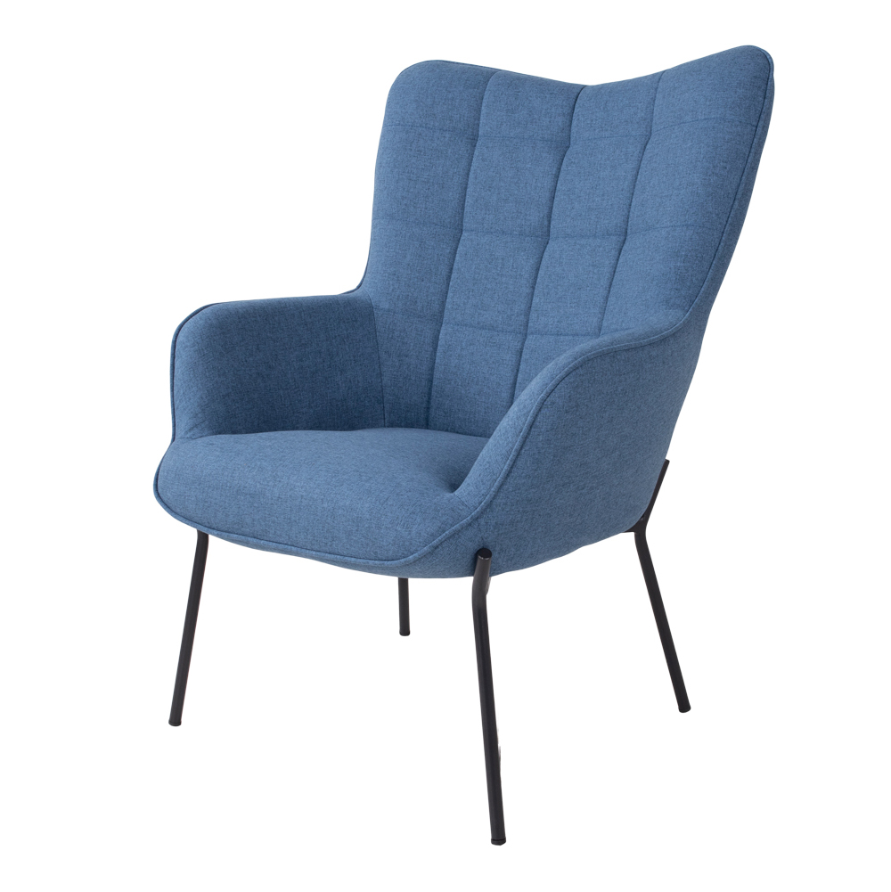 Fotel uszak Glaber niebieski